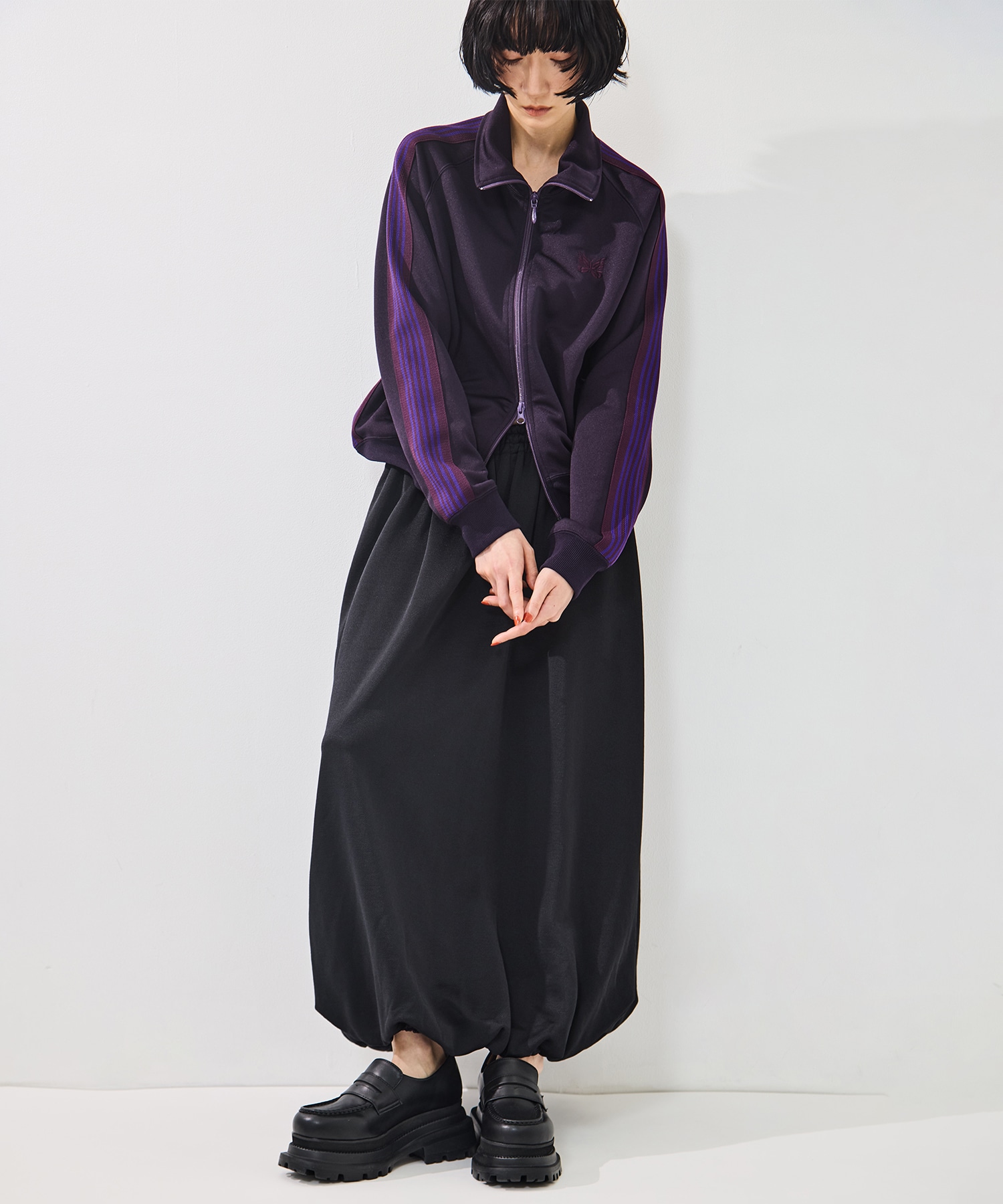 Ballon Track Skirt -Bright jersey Needles