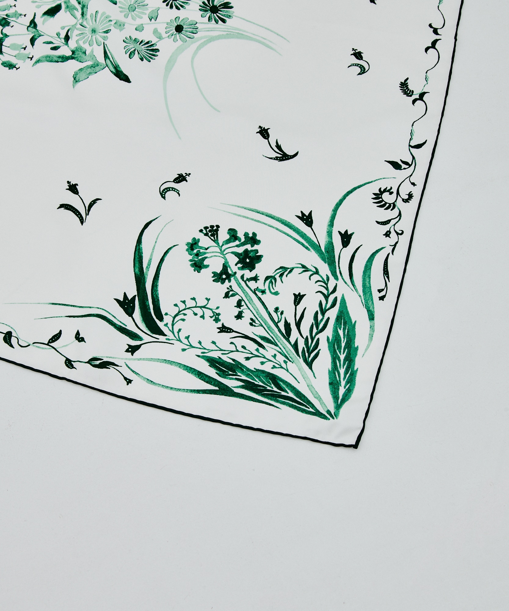 Hand Printed Silk Scarf Mame Kurogouchi
