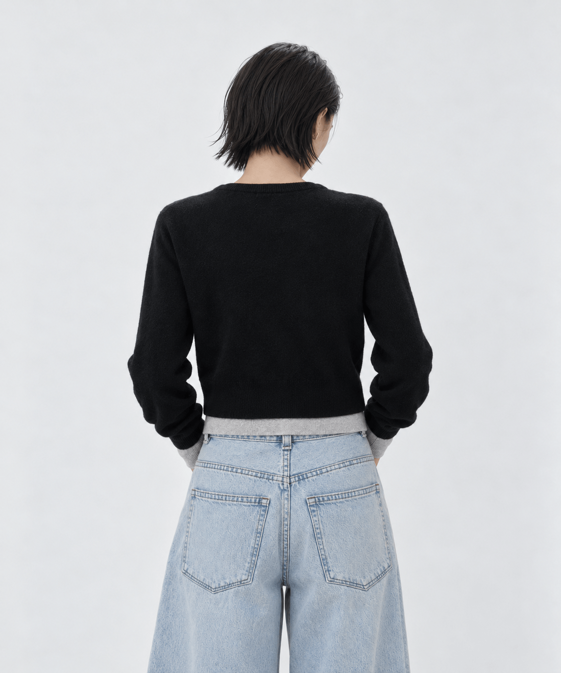 Double Layer Knit Cardigan STUDIOUS