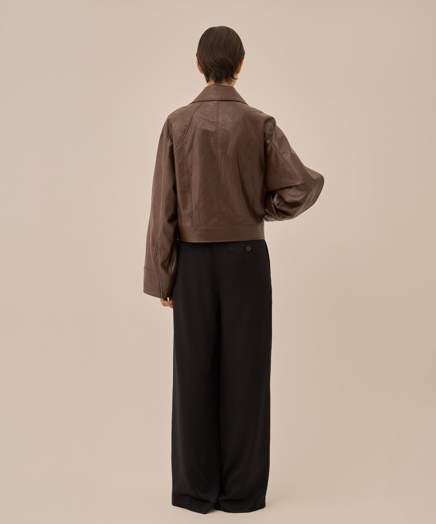 Charie faux leather blouson AKIRANAKA