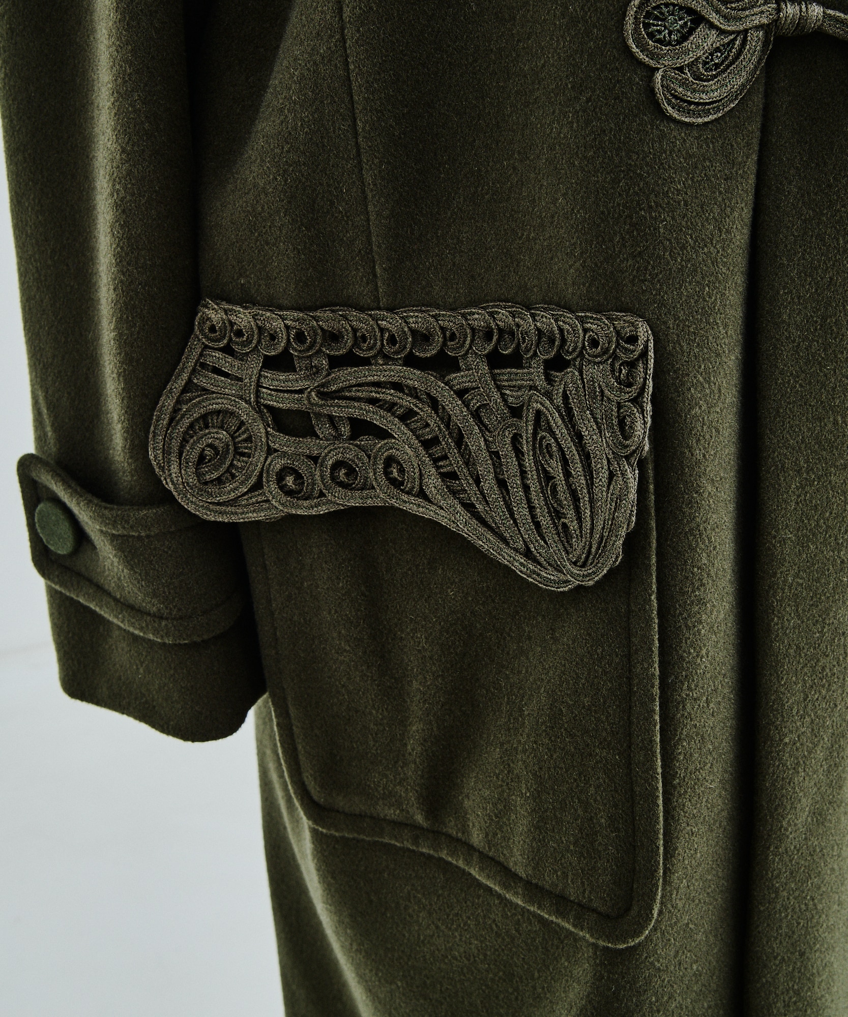 Cording Embroidery Duffle Coat Mame Kurogouchi