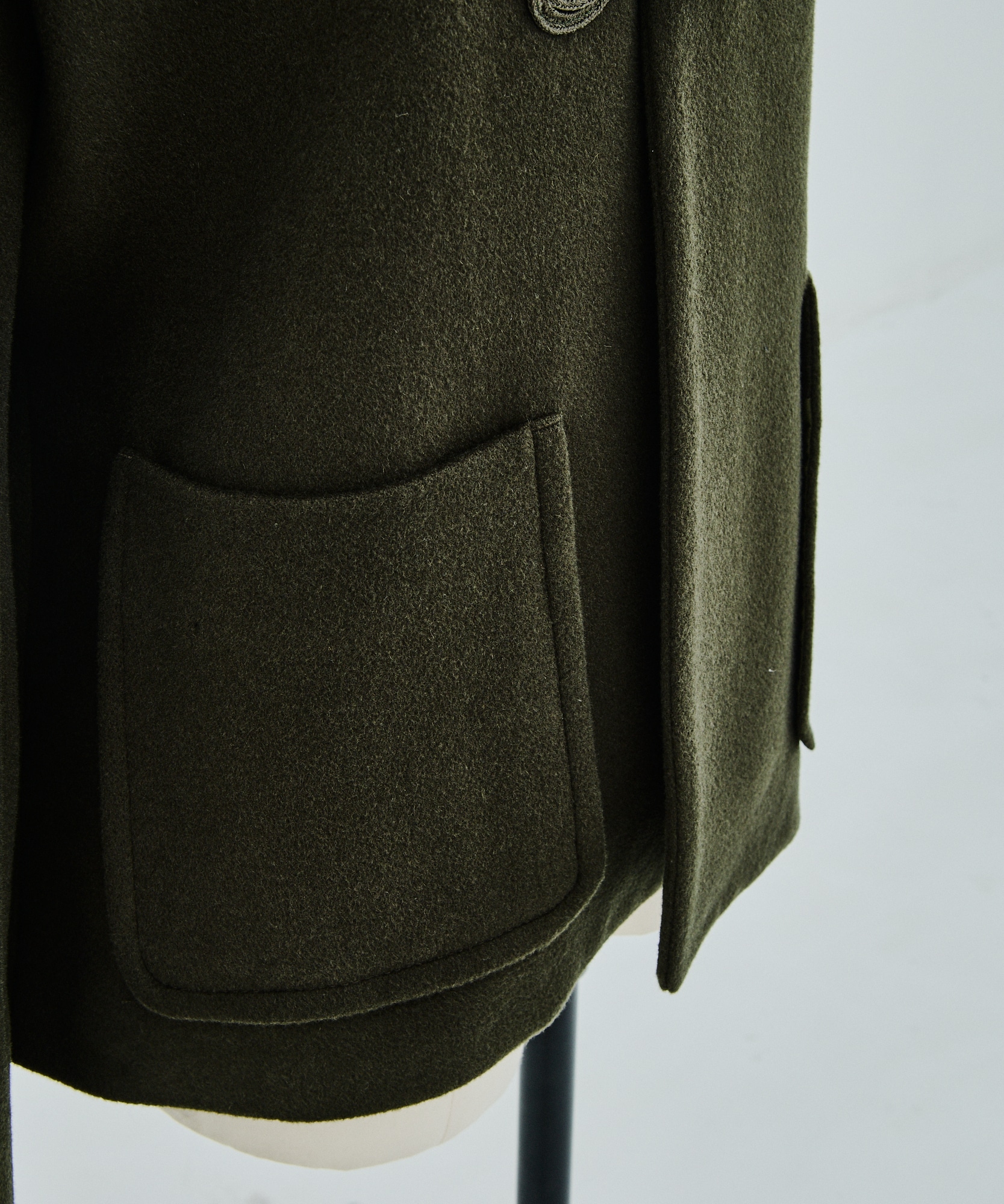 Cording Embroidery Short Duffle Coat Mame Kurogouchi