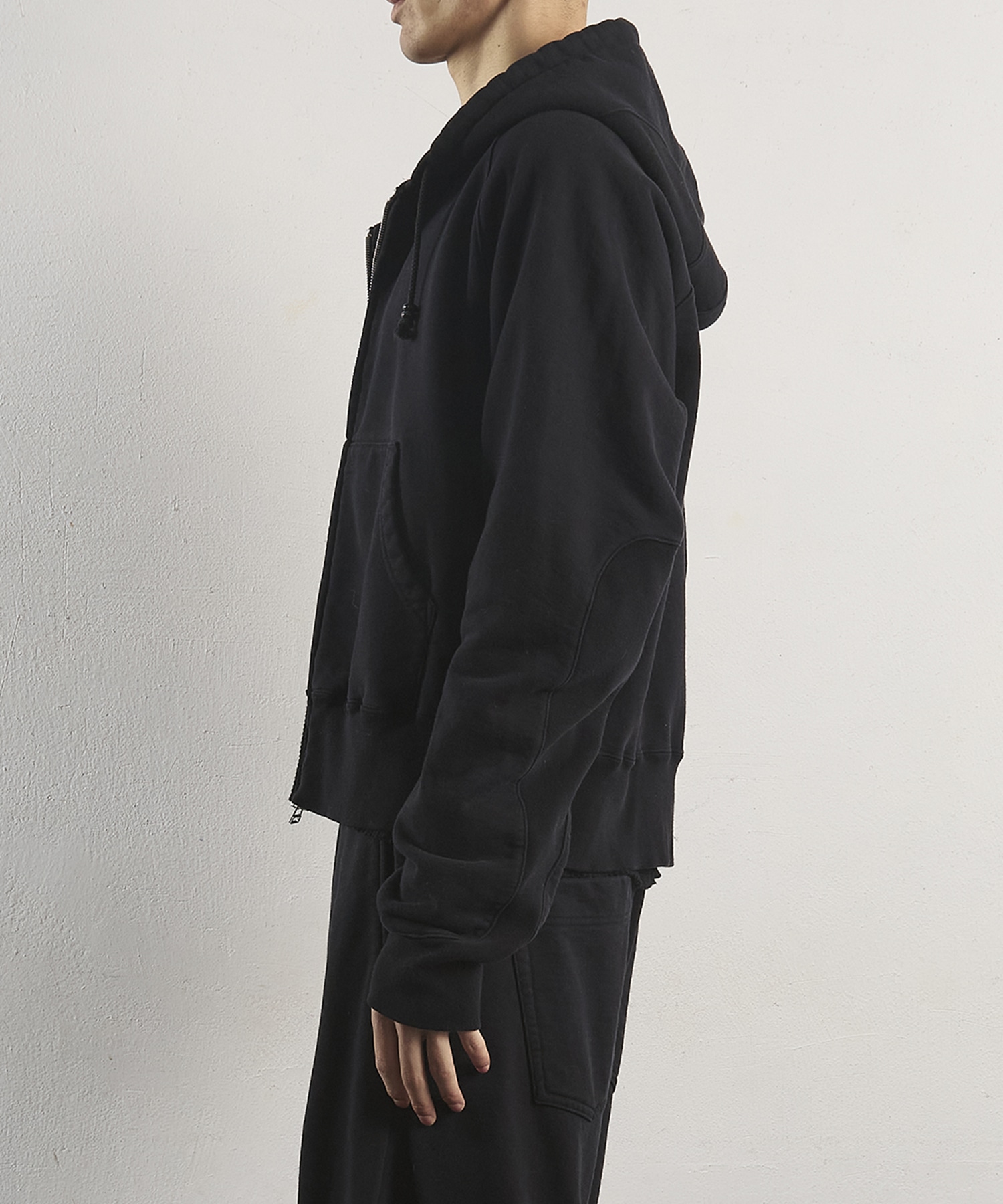 PANELLED ZIP UP HOODIE NVRFRGT