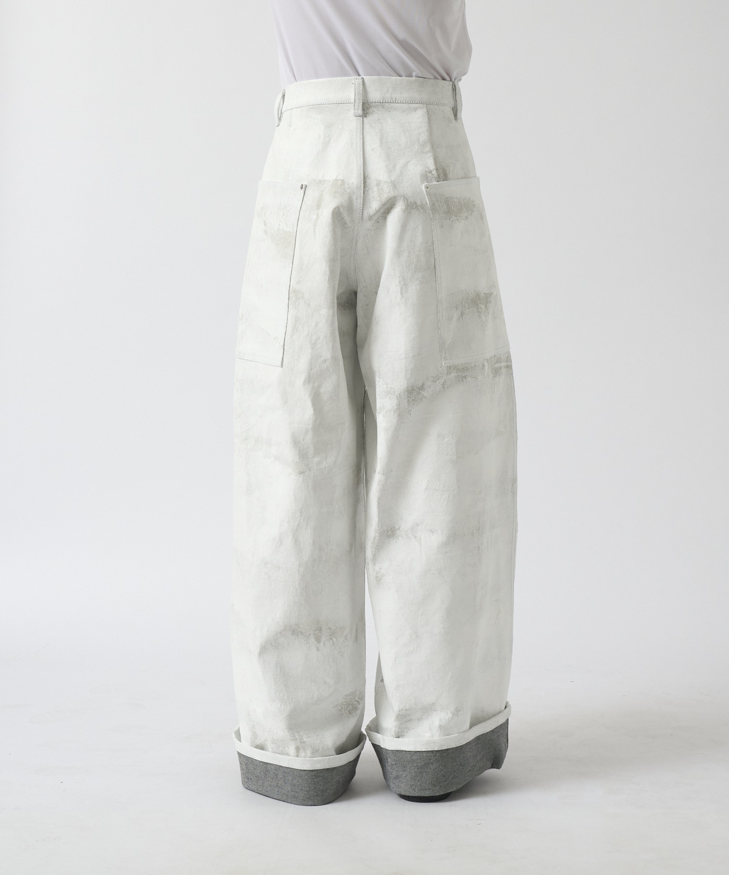 Side Pocket Wide Pants(White Hand Painting) Nomat