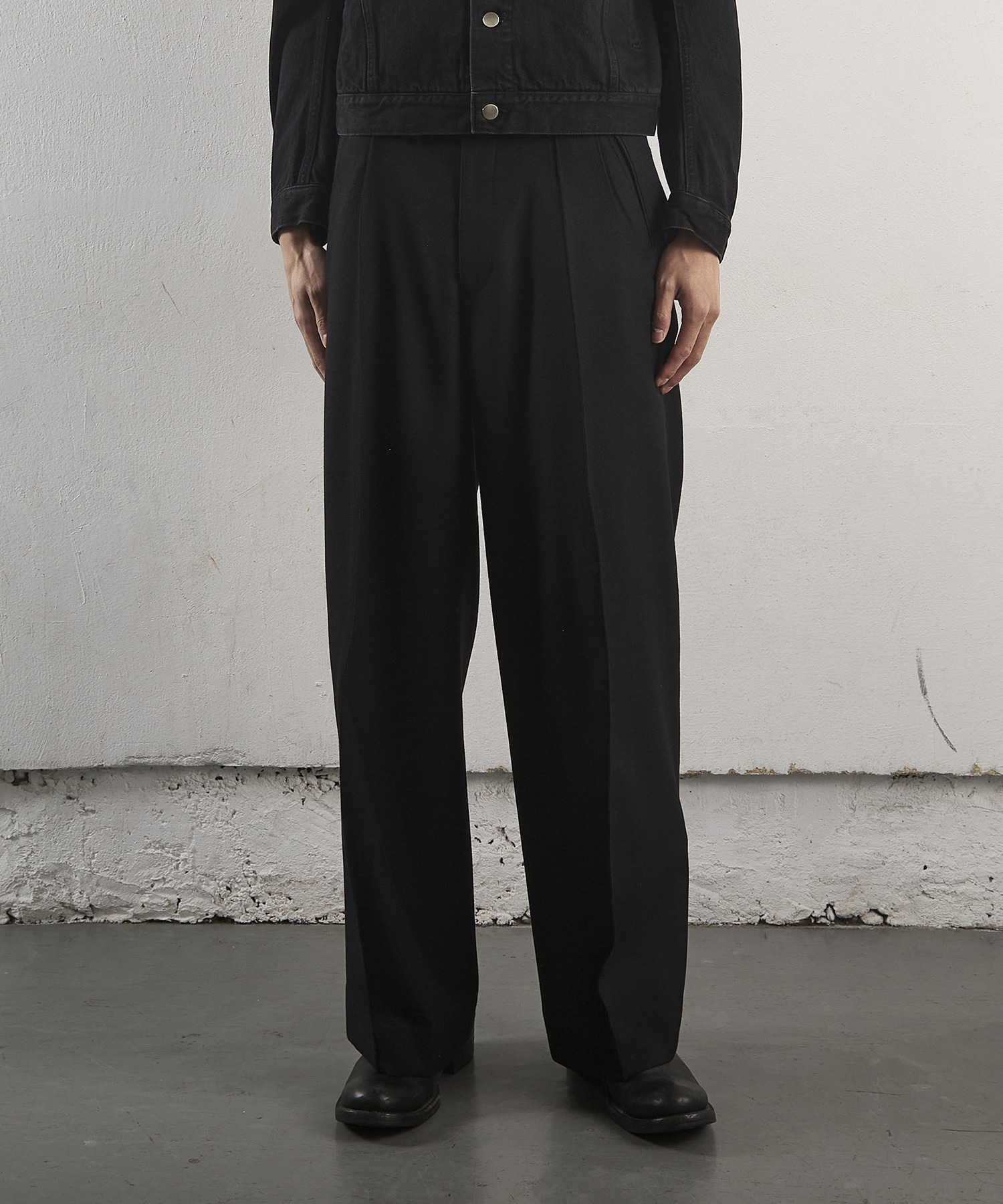 S-CURVED WIDE LEG UTILITY TROUSERS NVRFRGT