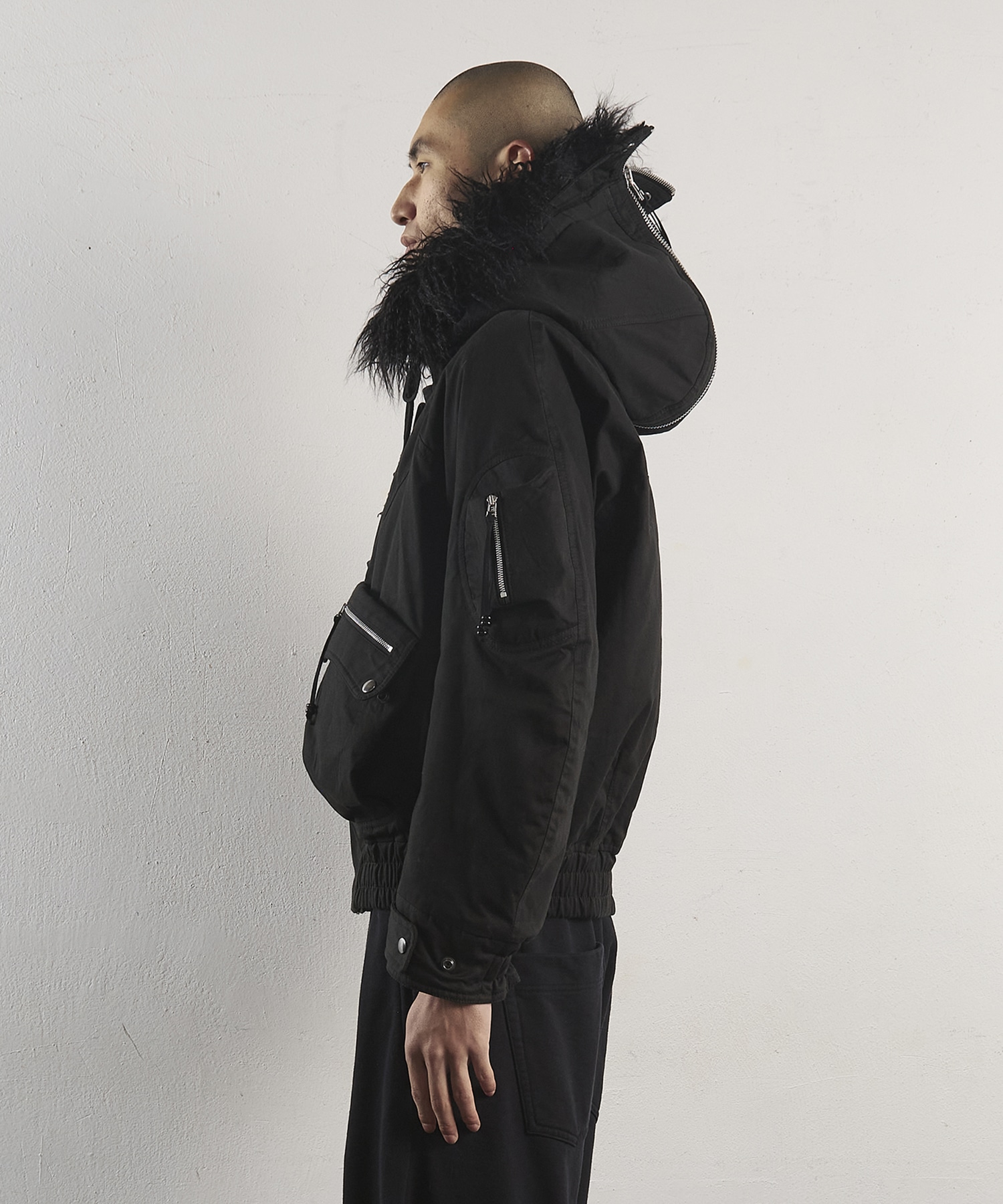 PADDED HOODED BOMBER JACKET NVRFRGT