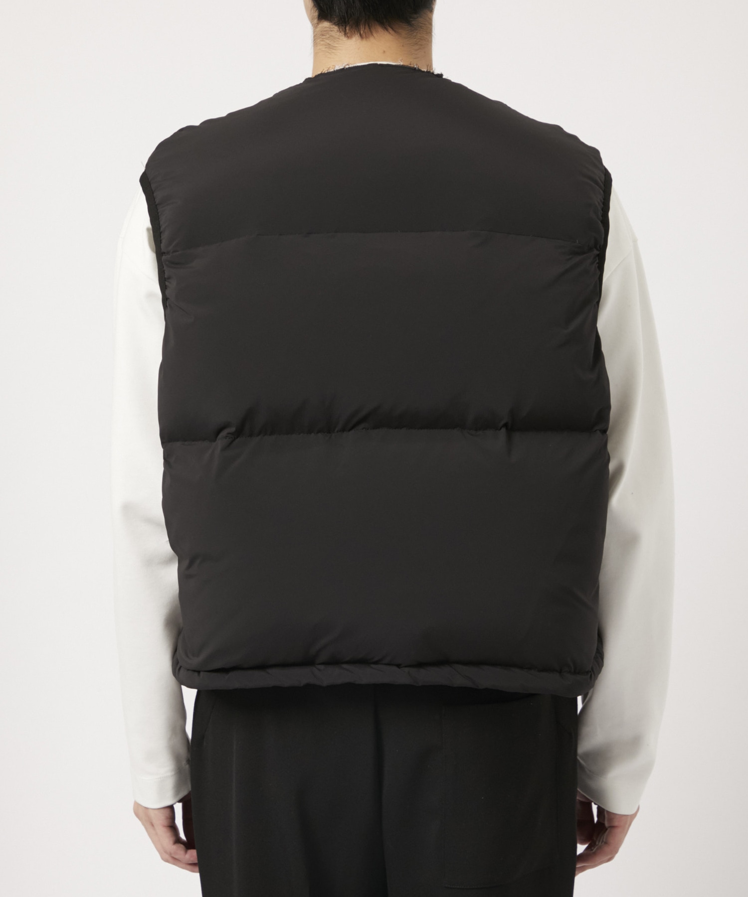 別注 Collarless Down Vest Jacket soe