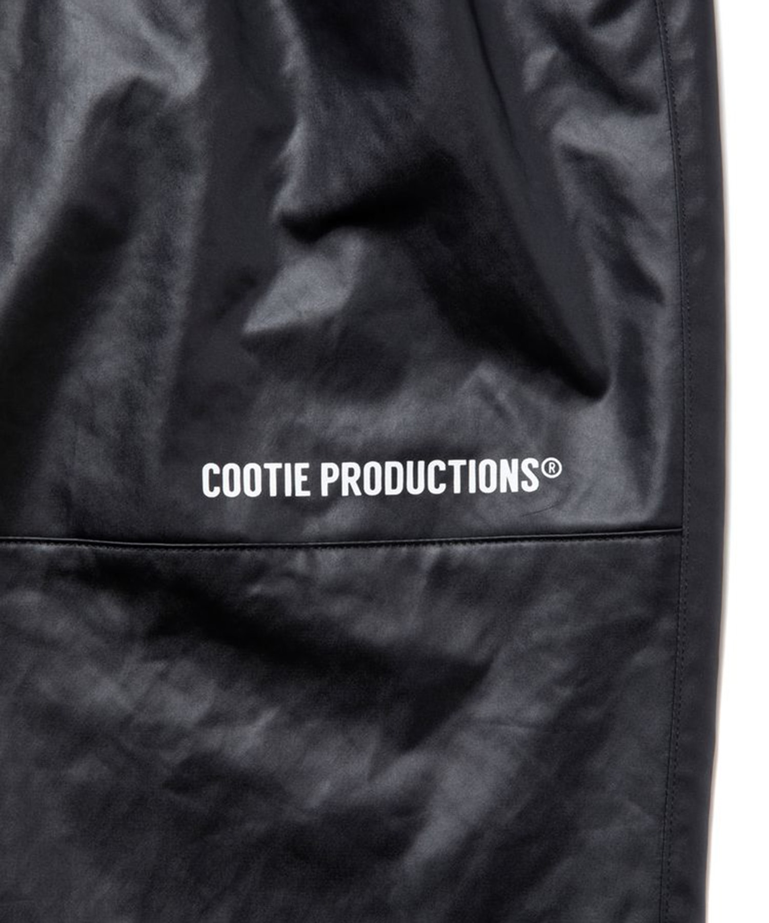 Damp Coated Satin Wide Track Pants COOTIE PRODUCTIONS