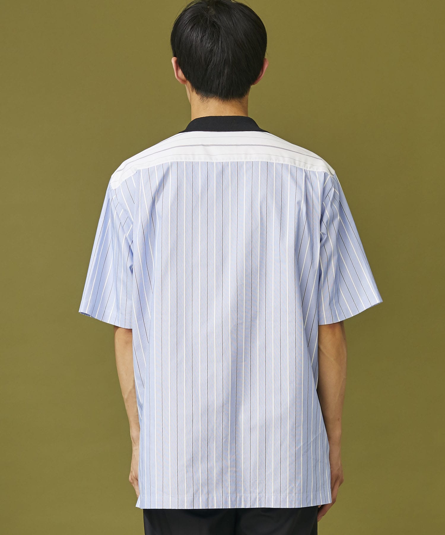 SWITCHING OPEN COLLAR S/S SH WRAPINKNOT