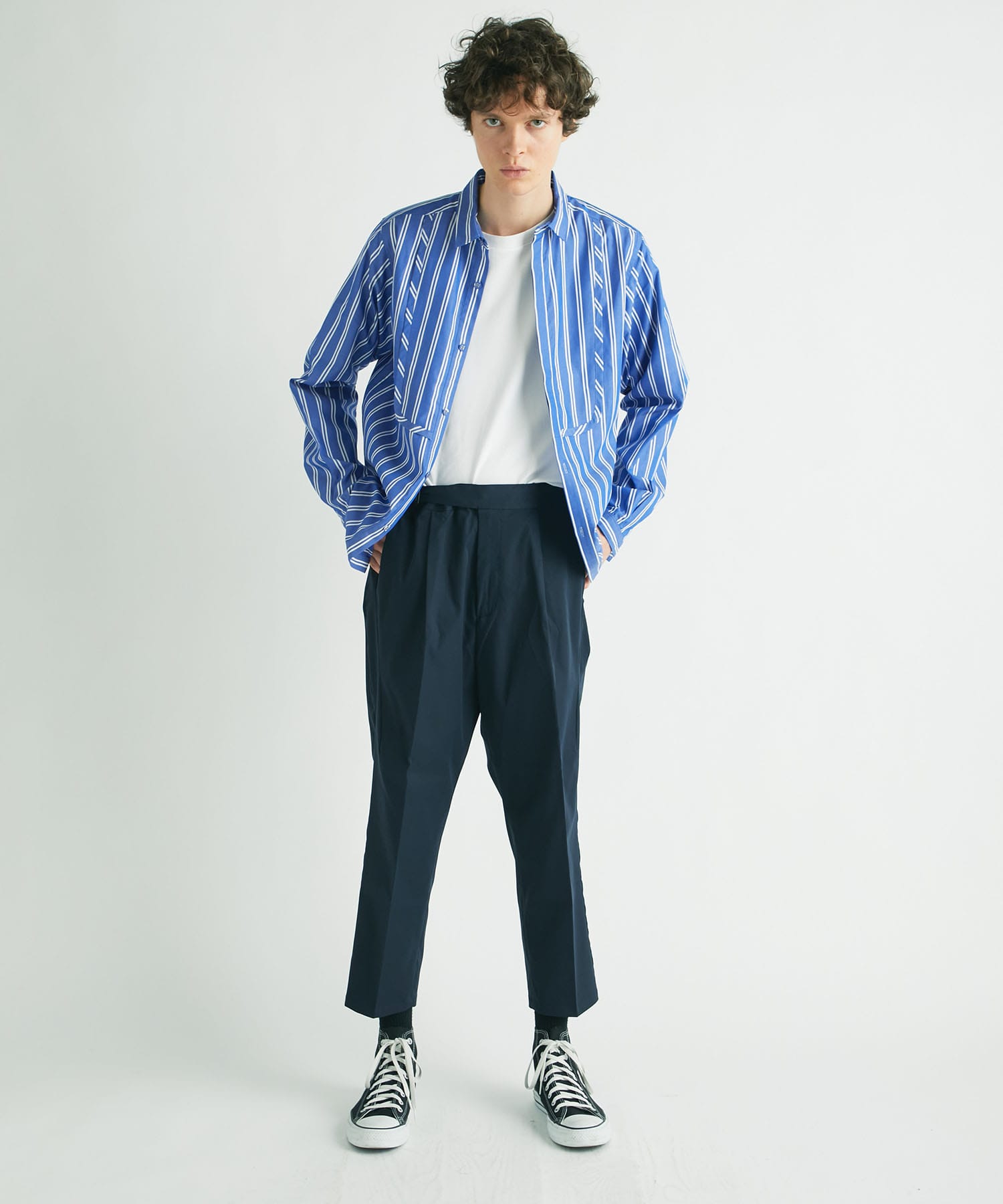 STRETCHED TWILLED 1 TUCKED PANTS White Mountaineering