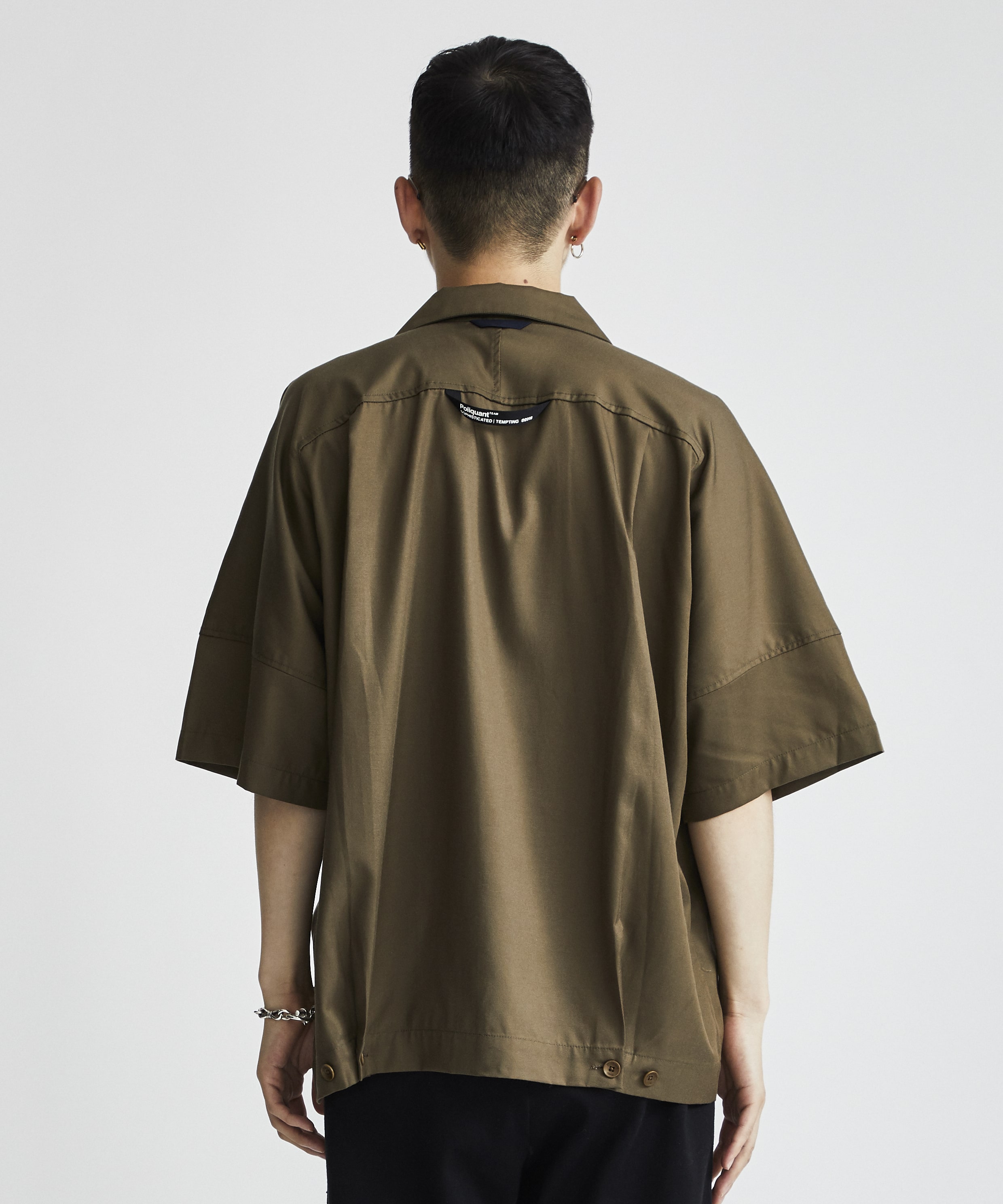 THE DEFORMED LAPELLED COLLAR S/S SHIRTS POLIQUANT