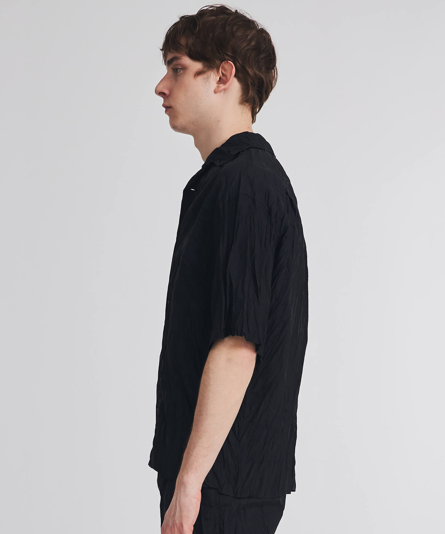 TH PRODUCTS - OPEN COLLAR SHIRT (BLK) | litnik.in.ua