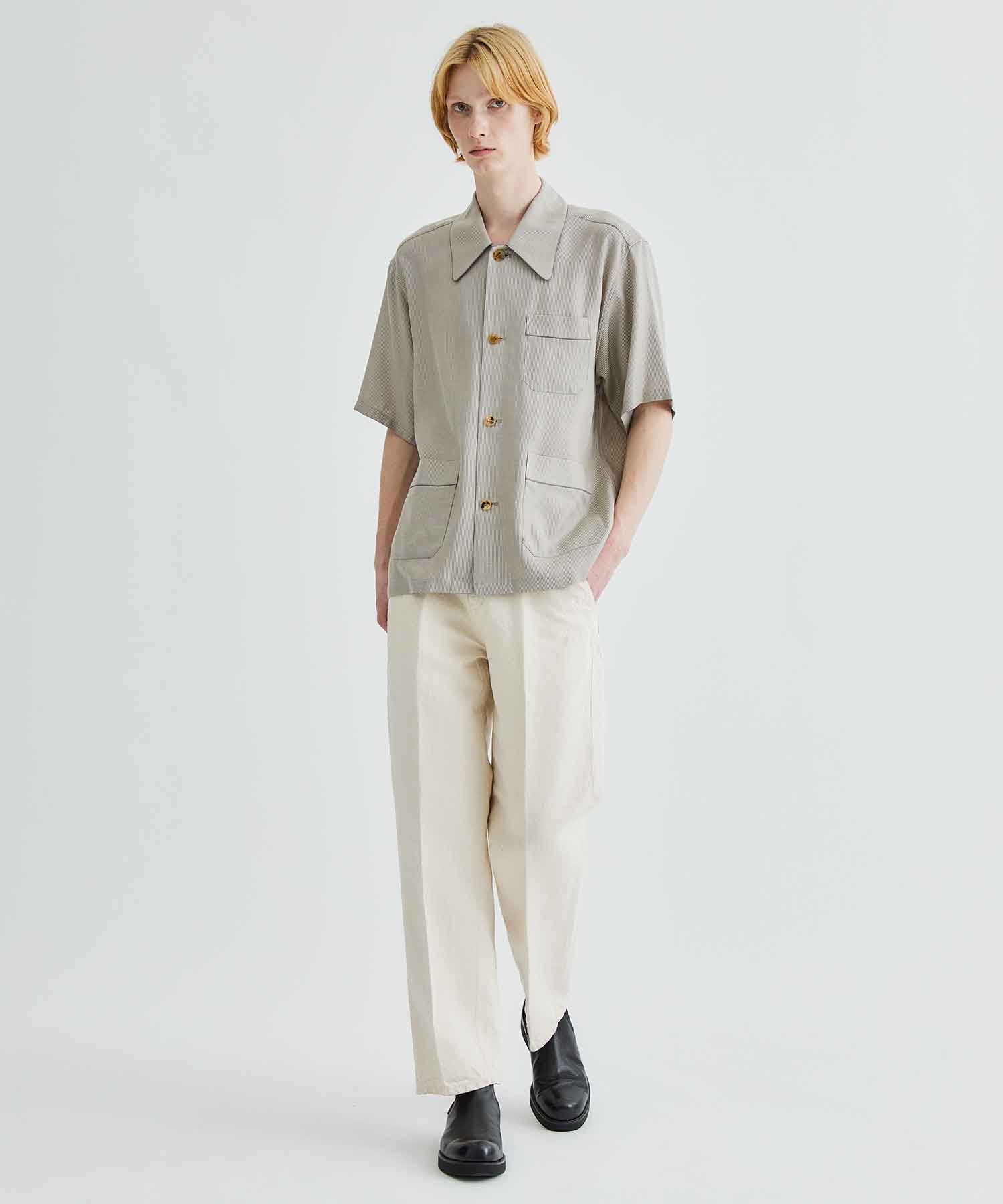 MATSUFUJI Dobby Weave Short Sleeve Shirt - シャツ