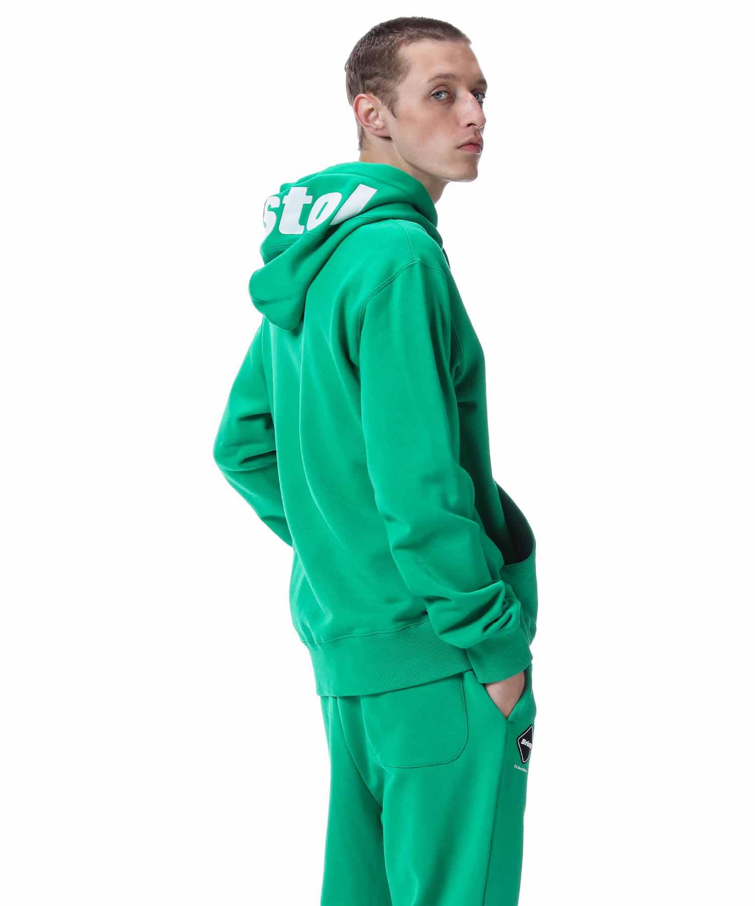 LOGO APPLIQUE PULLOVER SWEAT HOODIE(M GREEN): F.C.Real Bristol