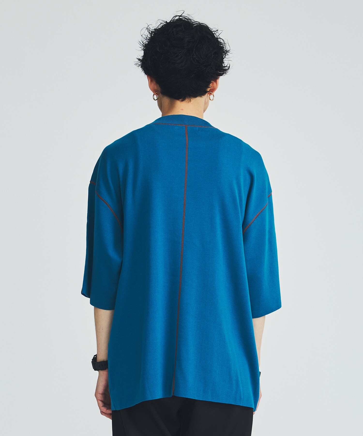 COTTON EMBROIDER CREW NECK S/S KNIT LiNoH