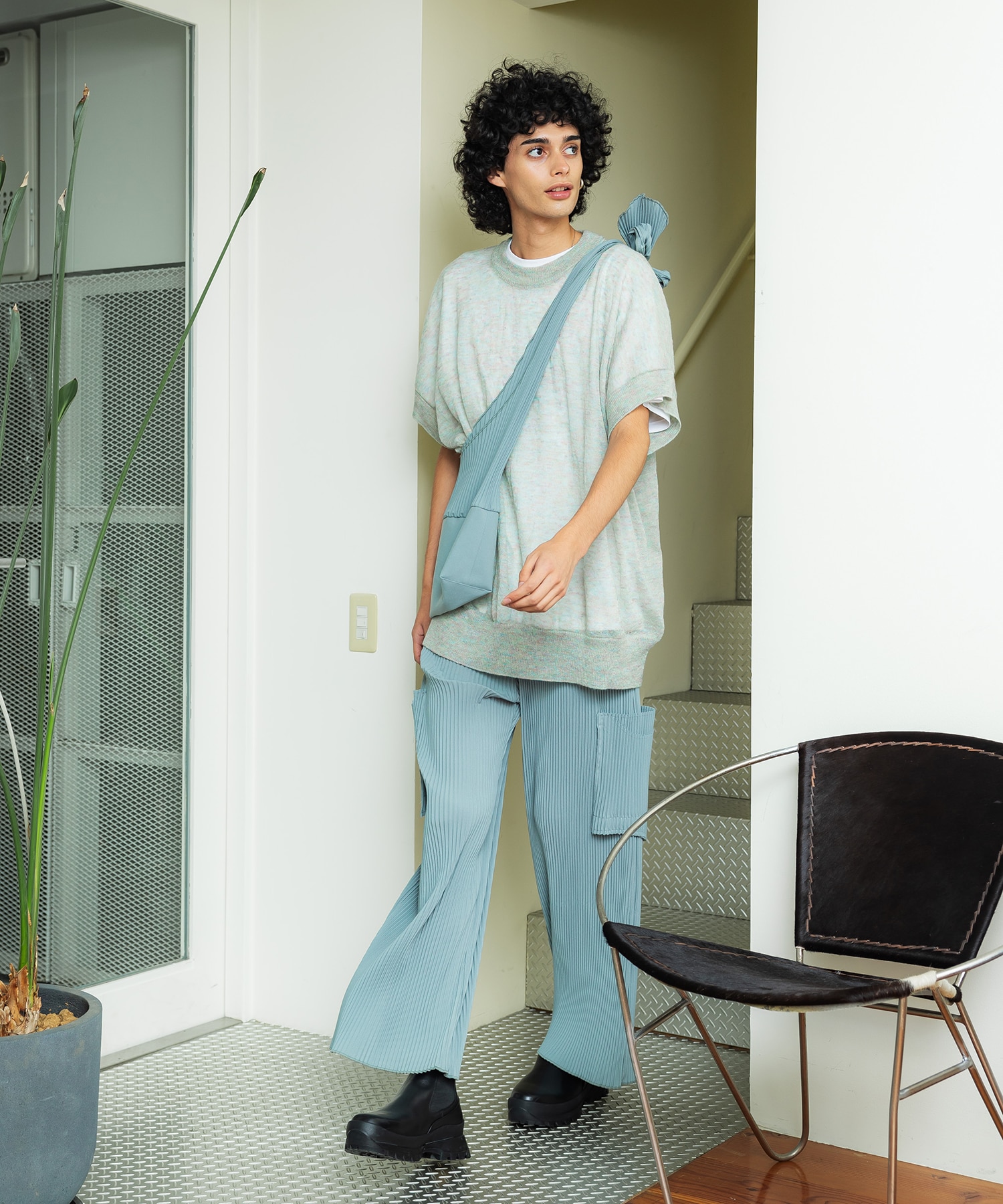 EX.PLEAT CARGO PANTS(S MINT): kotohayokozawa: MENS｜ STUDIOUS