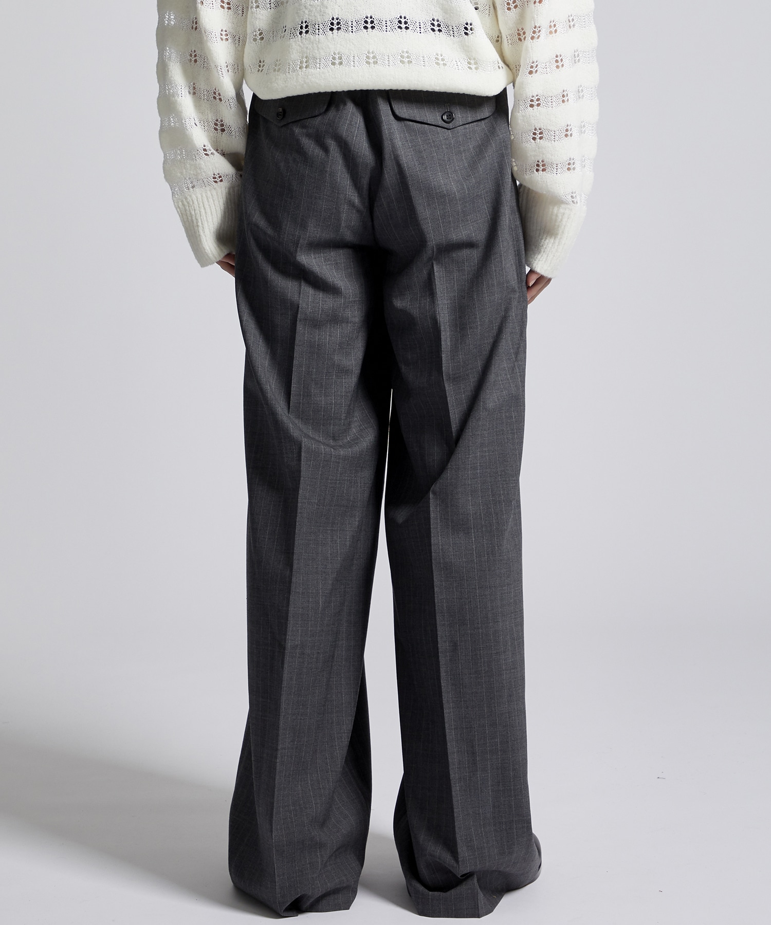 MASU 22aw FUTURE WIDE TROUSERS(GRAY)商品名masufutu - スラックス