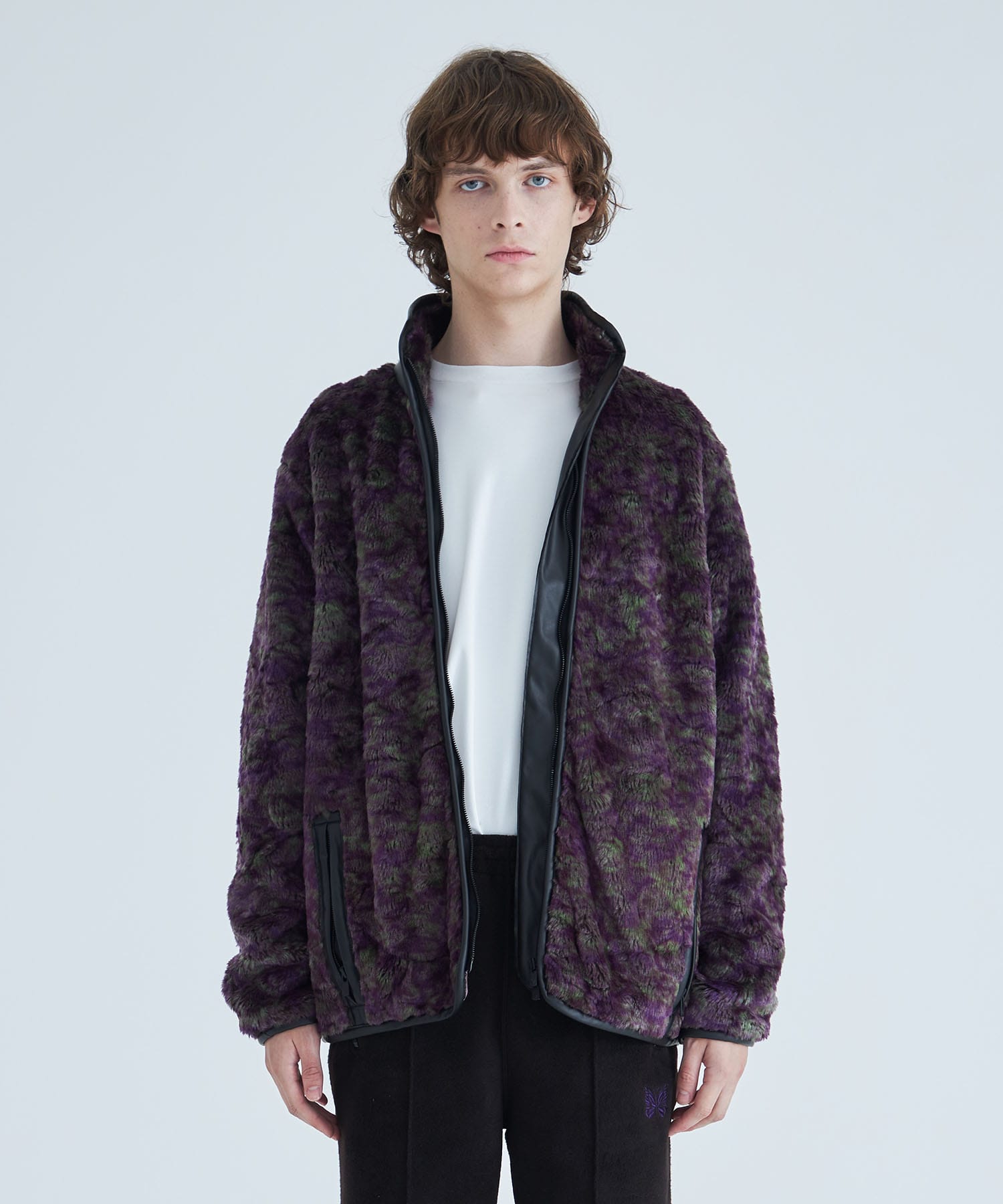 Fur Jacket - Faux Fur / Uneven Printed