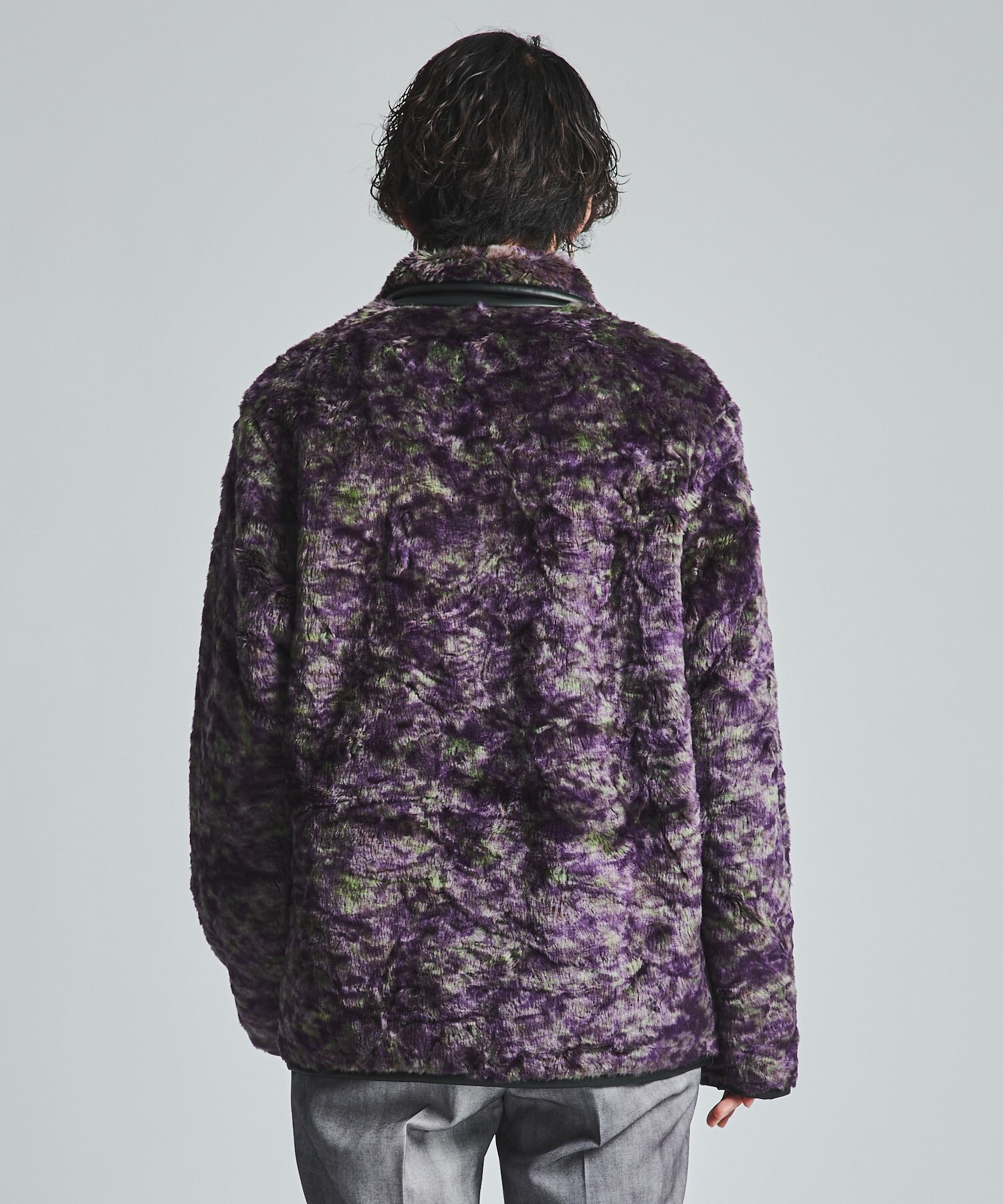 Fur Jacket - Faux Fur / Uneven Printed NEEDLES