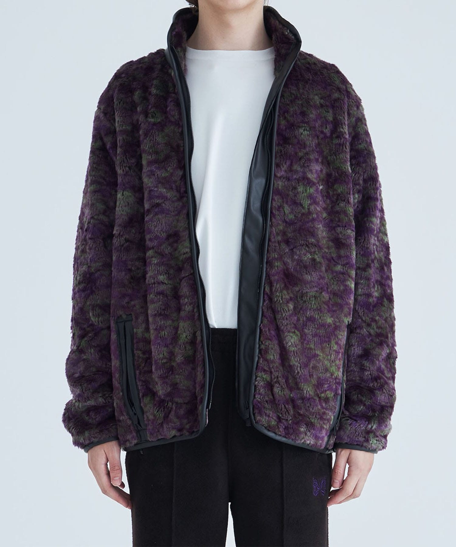 トラックジャケットFur Jacket - Faux Fur / Uneven Printed