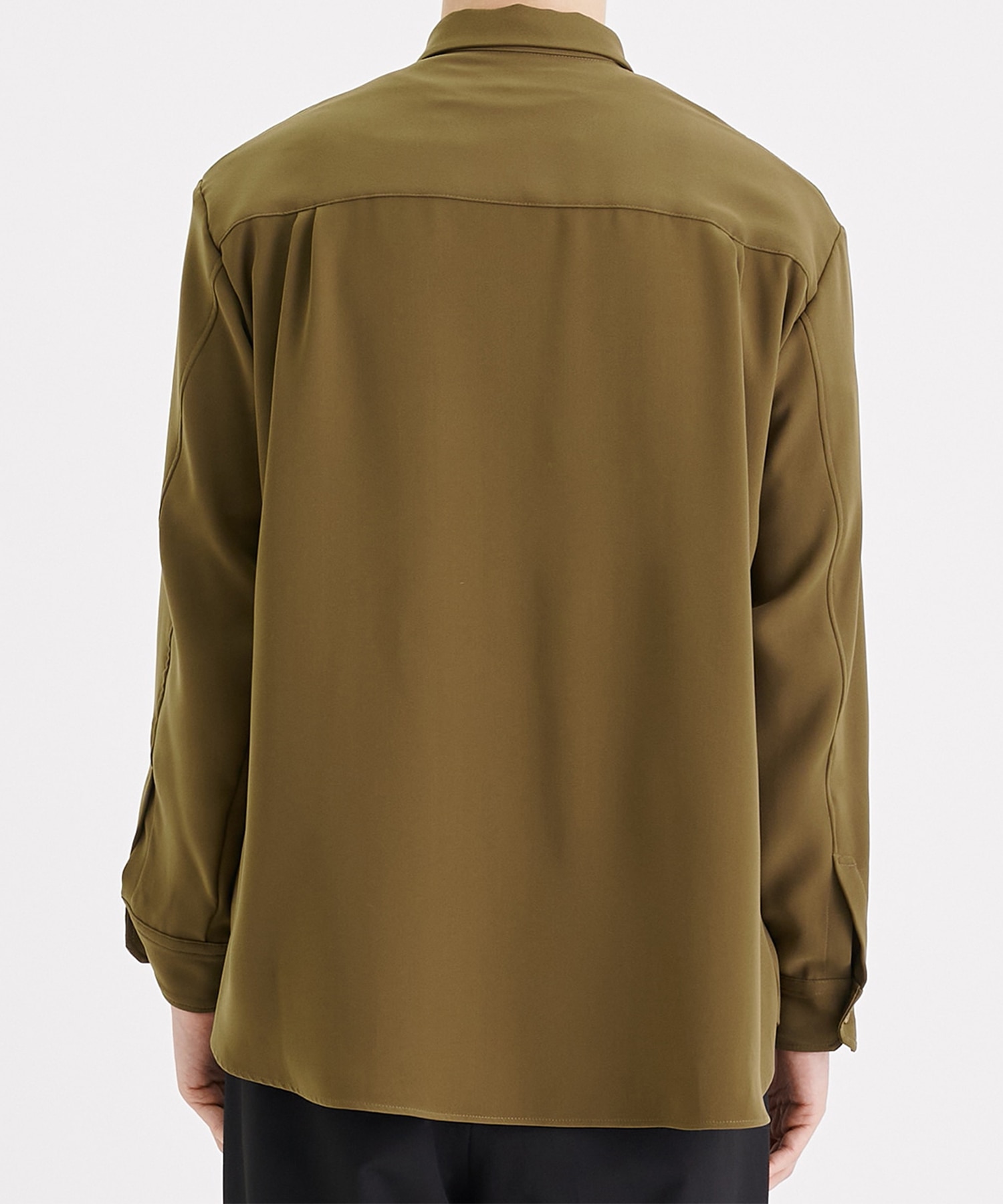 Double satin chin tab shirt | CULLNI