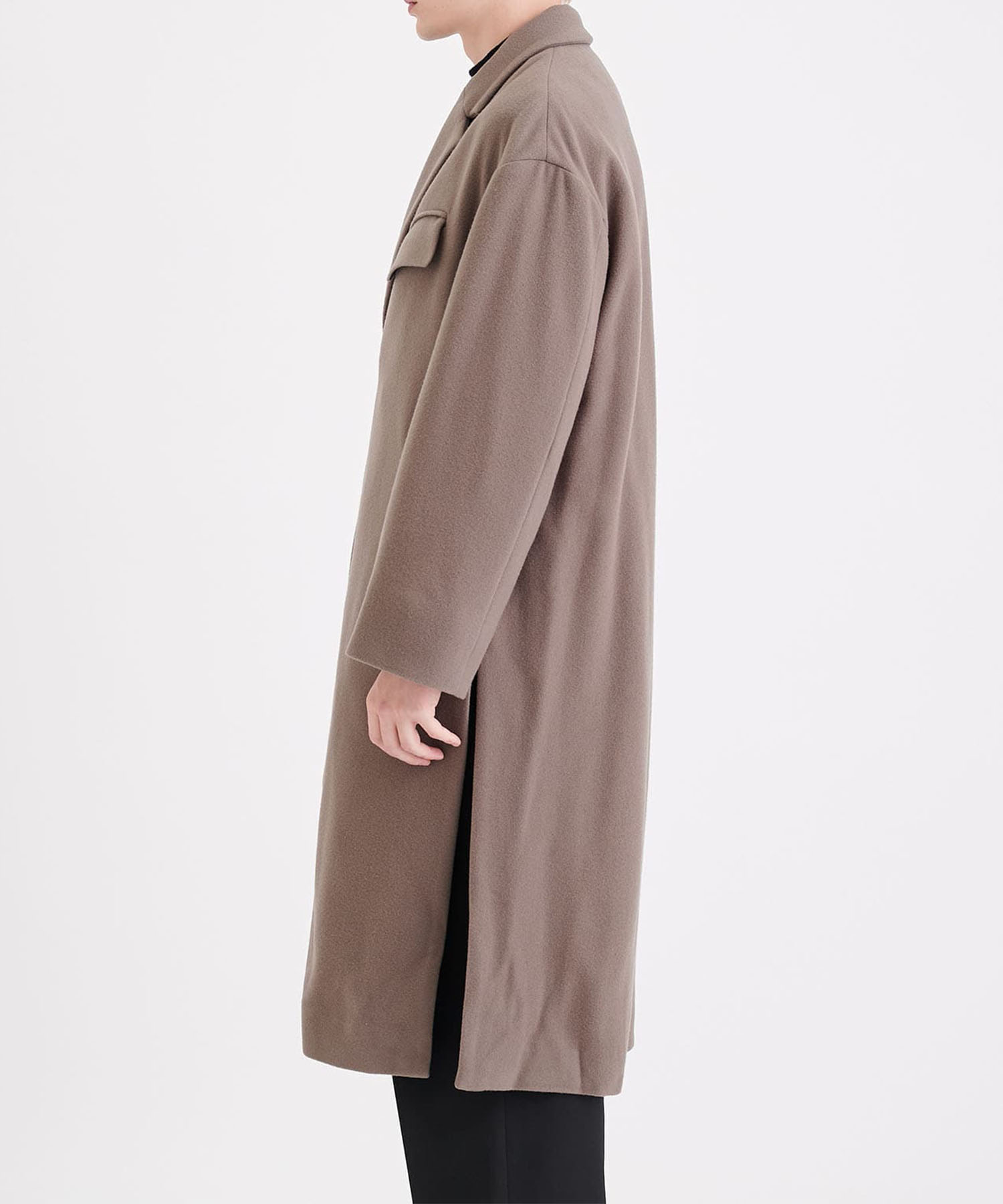 Lamb Wool Melton Tie Locken Coat | CULLNI