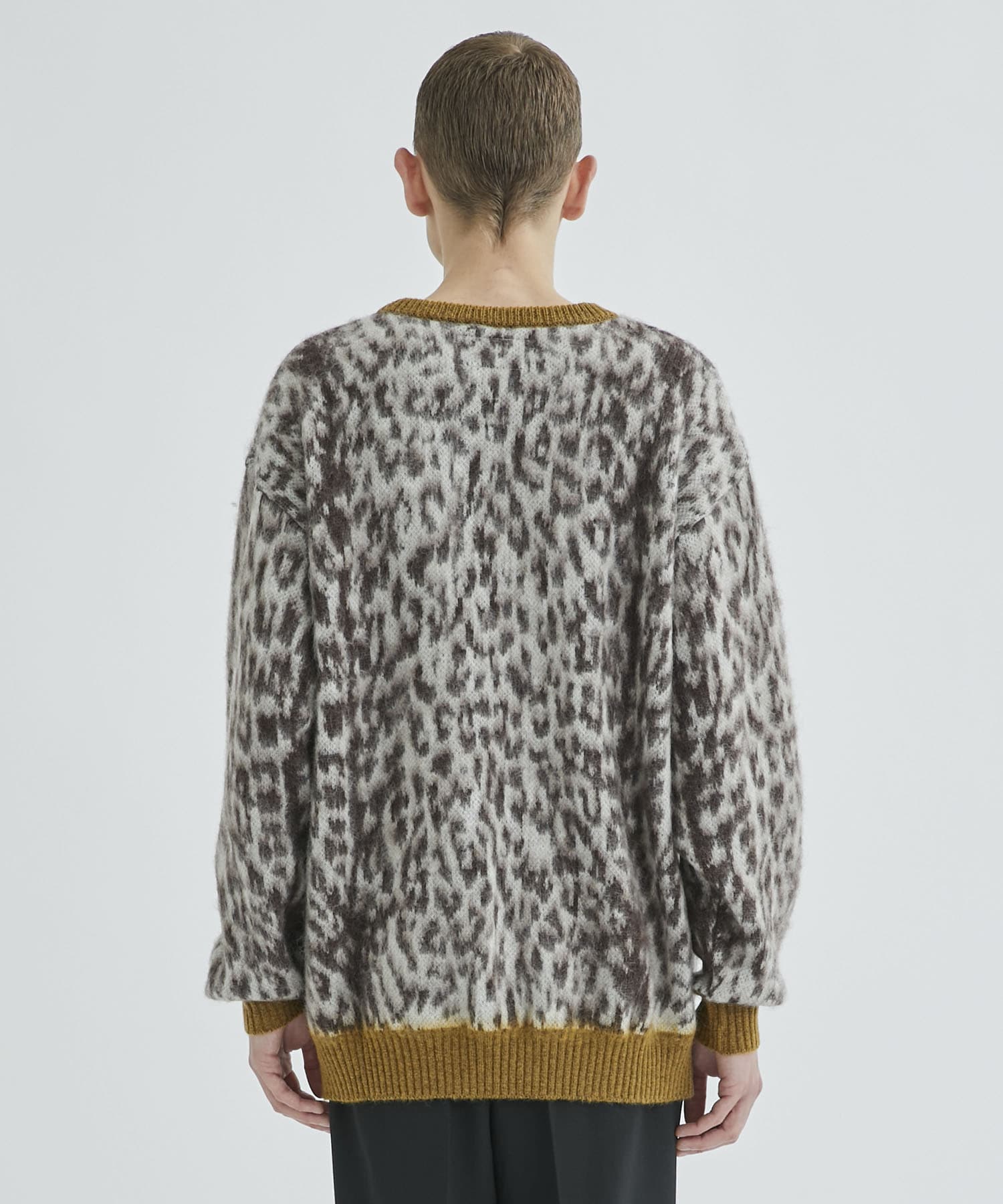 LEOPARD MOHAIR CREW NECK SWEATER｜WACKO MARIA