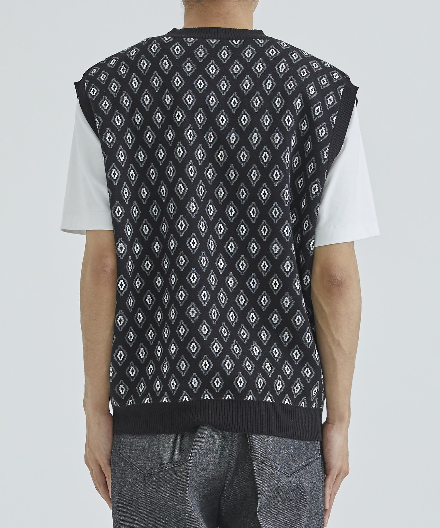 TTT MSW Diamond knit polo vest - トップス