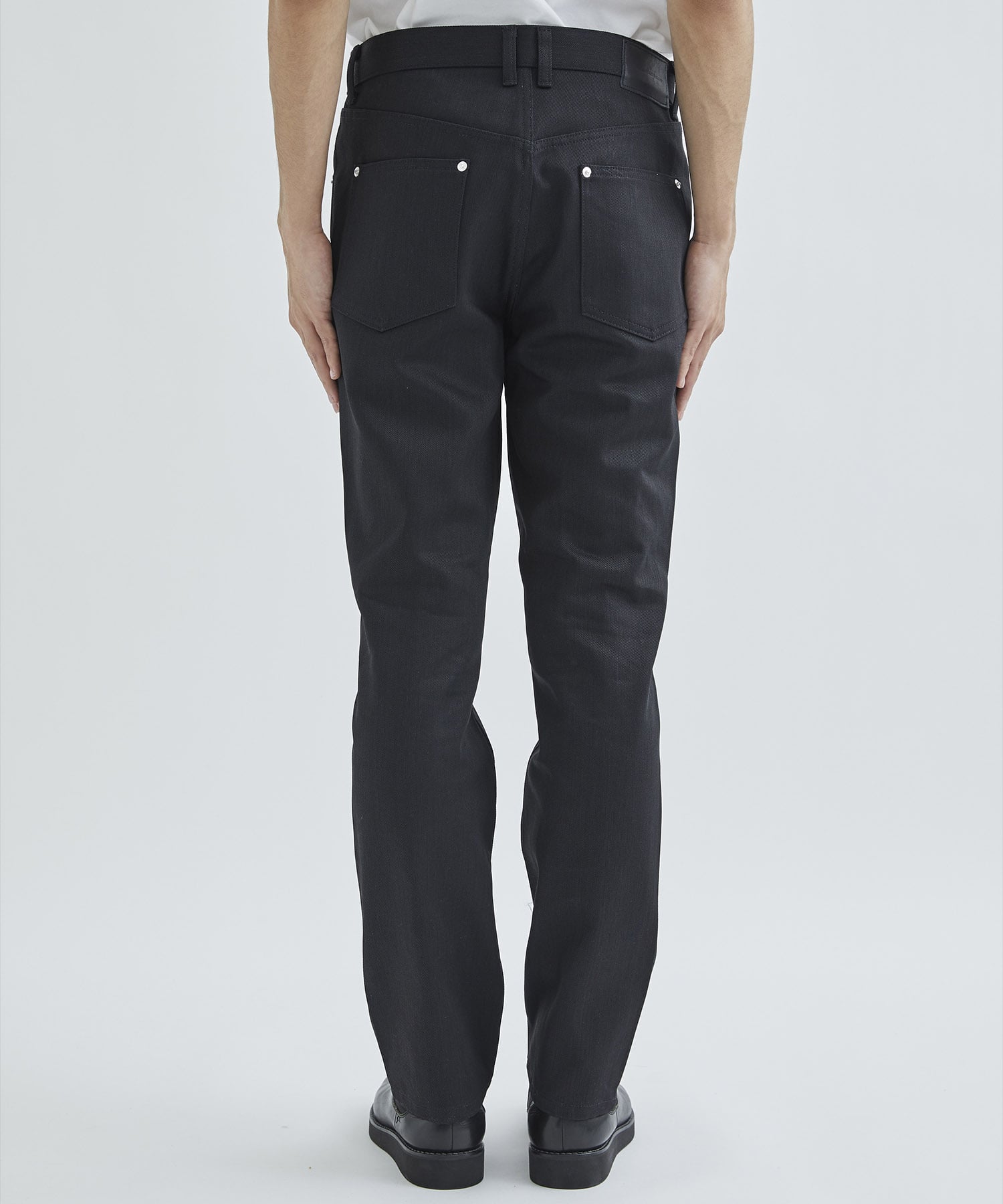 JOHN LAWRENCE SULLIVAN ジョンローレンスサリバン Rigid denim zipped pants リジッドデニムジップパンツ JLS-02-19 ブラック