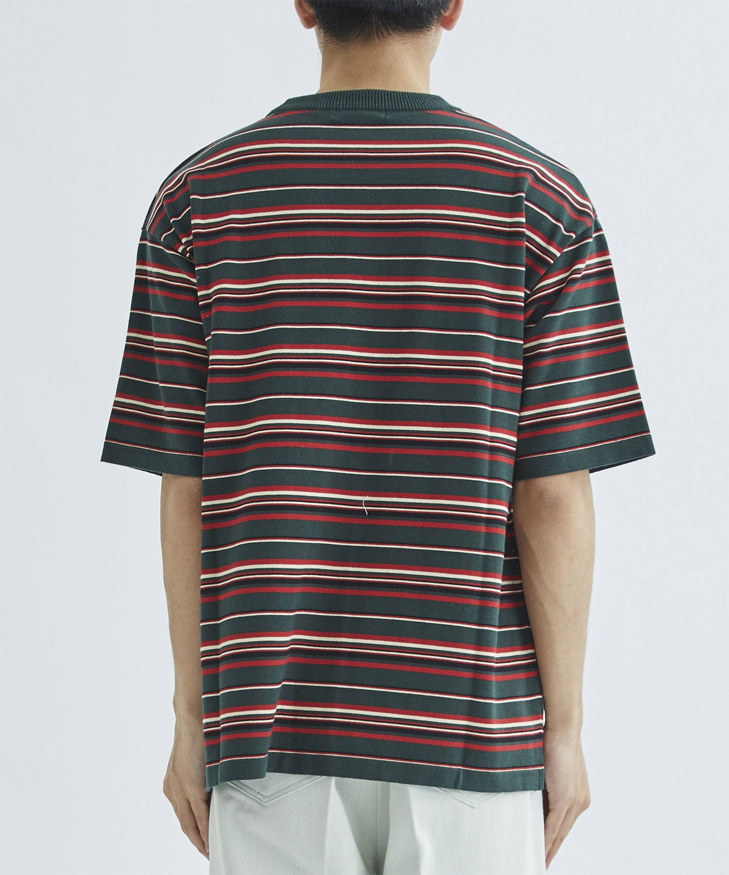 BORDER KNIT S/S TEE F-LAGSTUF-F