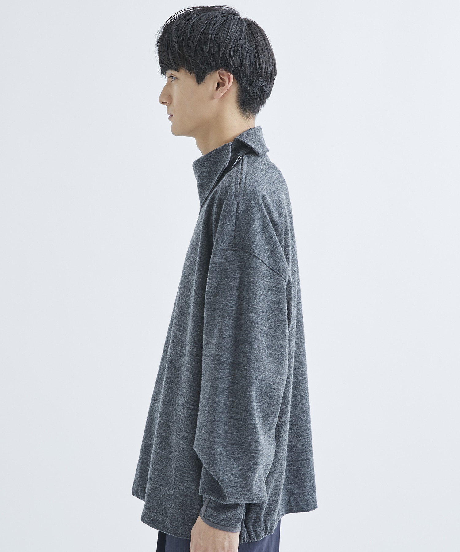 RERACS SCARF COLLAR PULLOVER(46 GREY): THE RERACS: MENS｜ STUDIOUS 