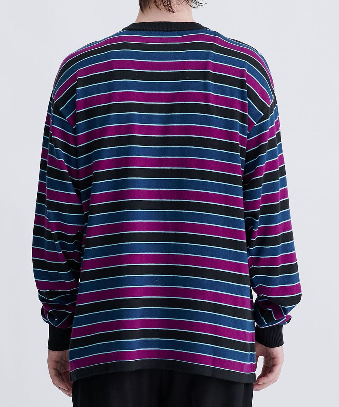 STRIPE LS COTTON SWEATER F-LAGSTUF-F