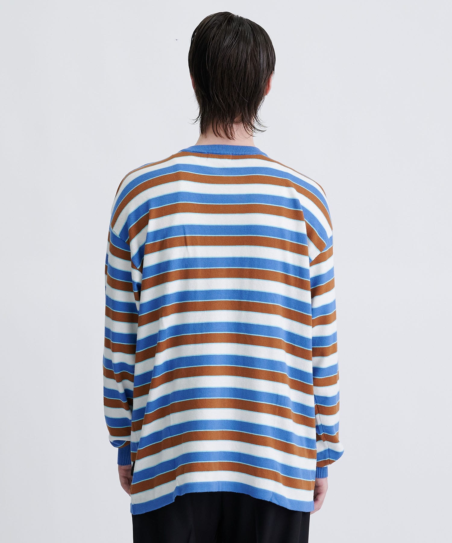 STRIPE LS COTTON SWEATER F-LAGSTUF-F