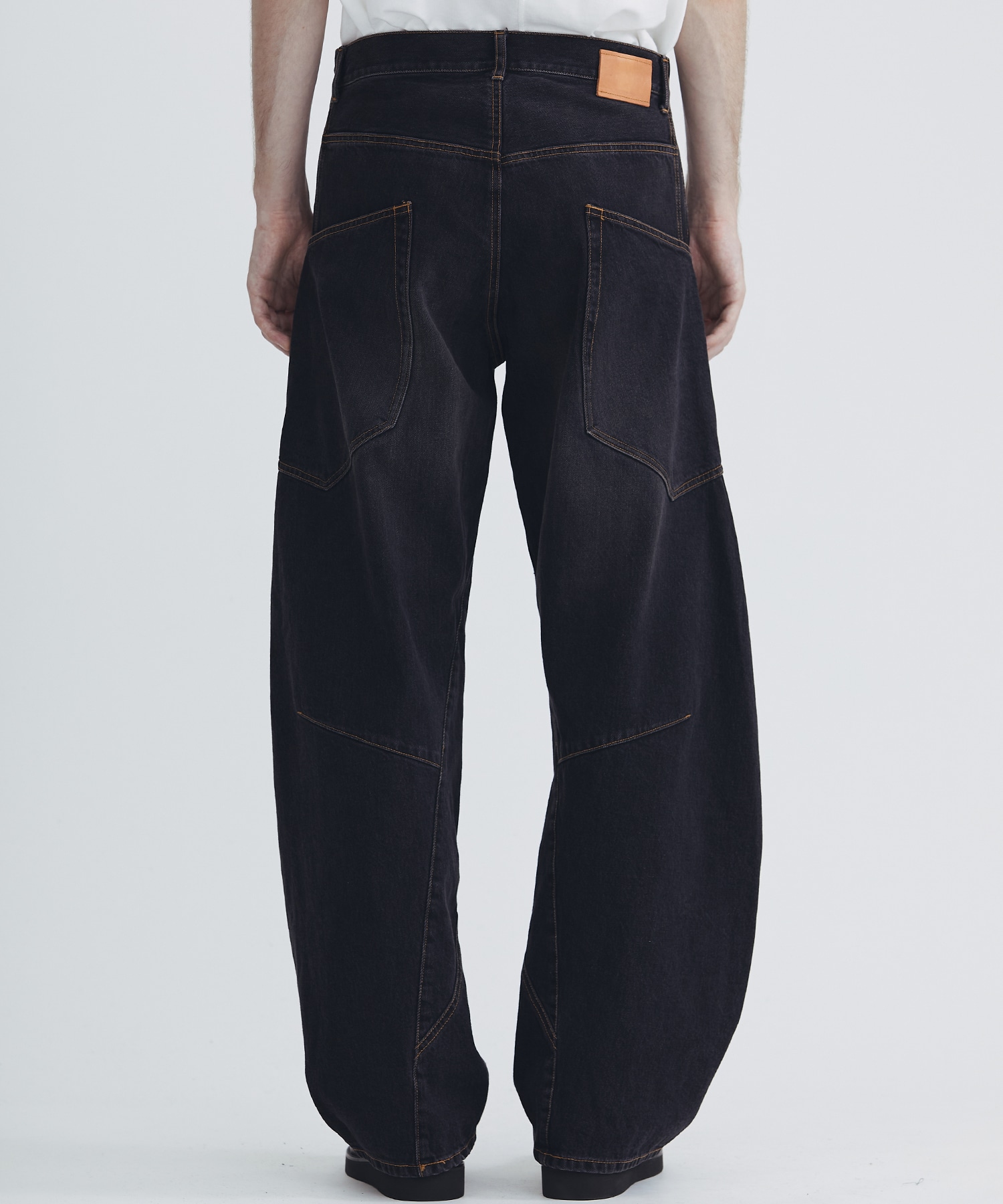 Draped denim pants｜KHOK