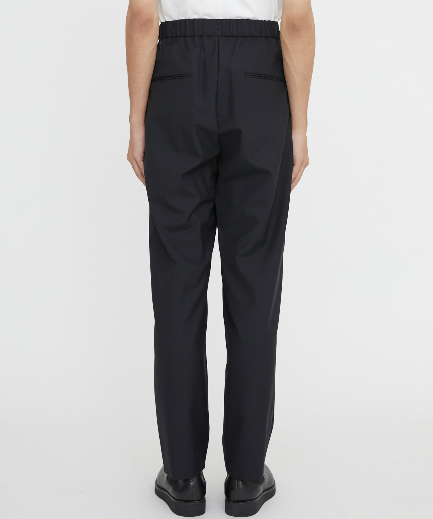 WOOL TROPICAL TAPERED EASY PANTS ATON