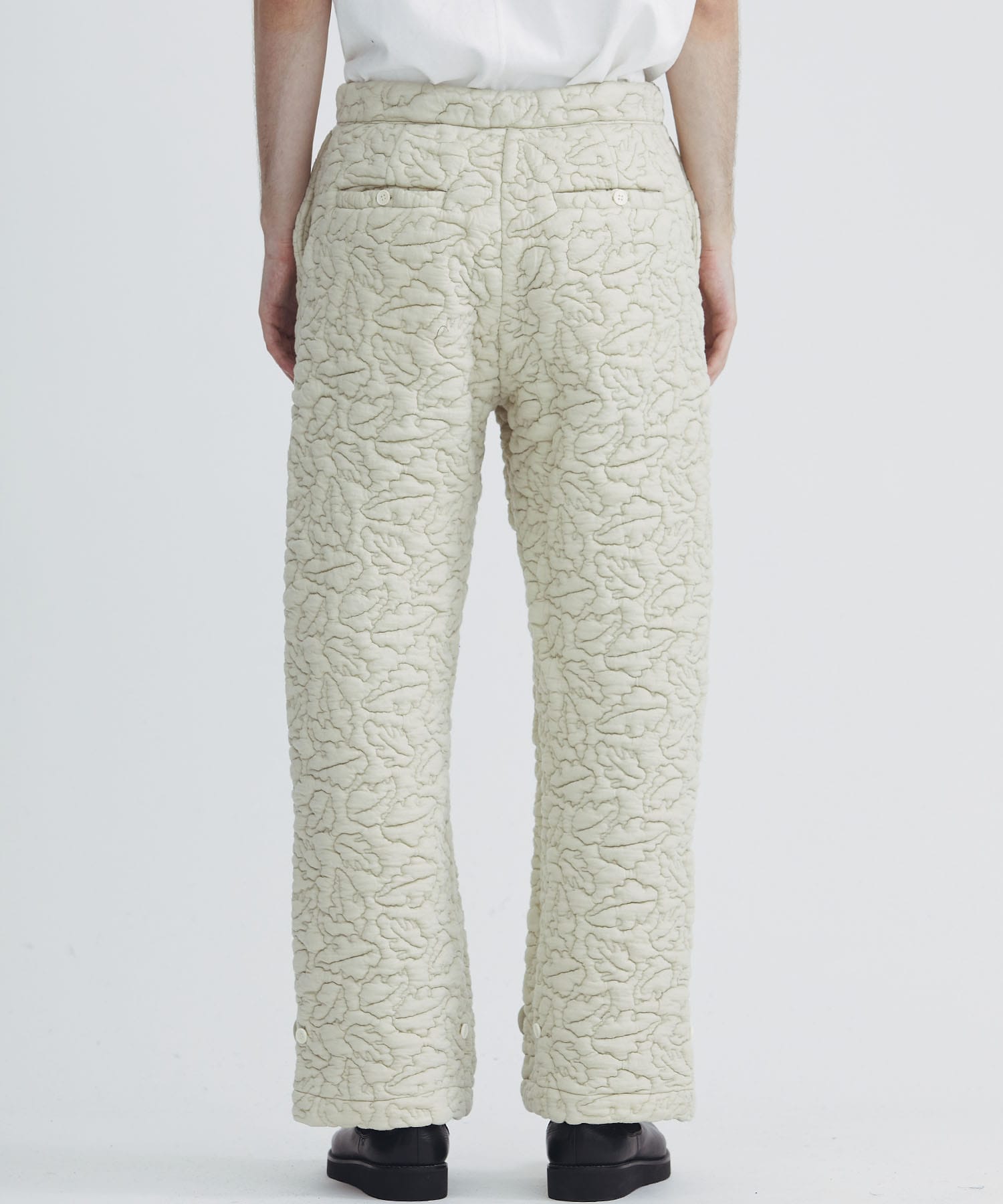 Leaves Quilted Jacquard Trousers MATSUFUJI
