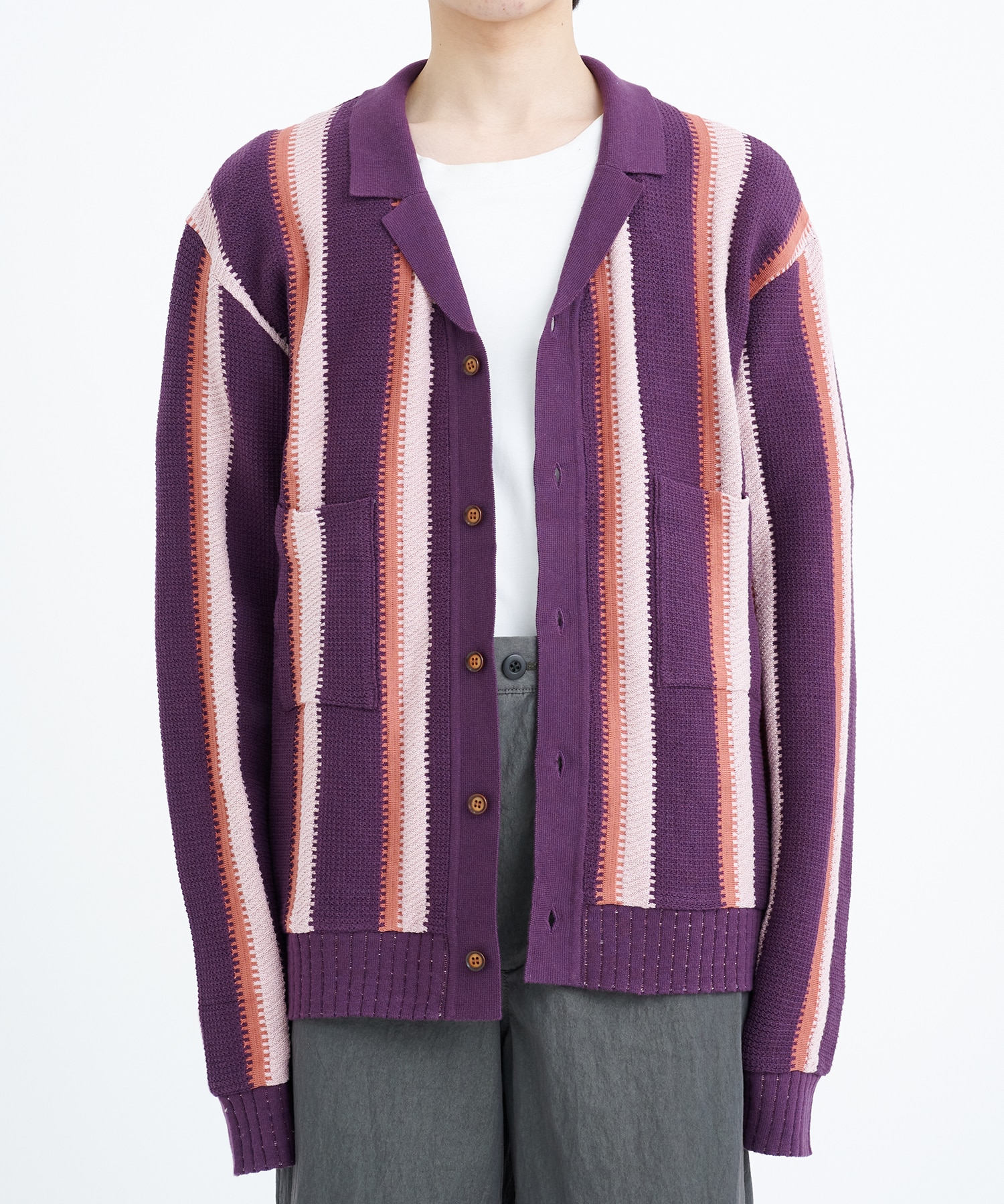 STRIPE KNIT CARDIGAN Sasquatchfabrix.