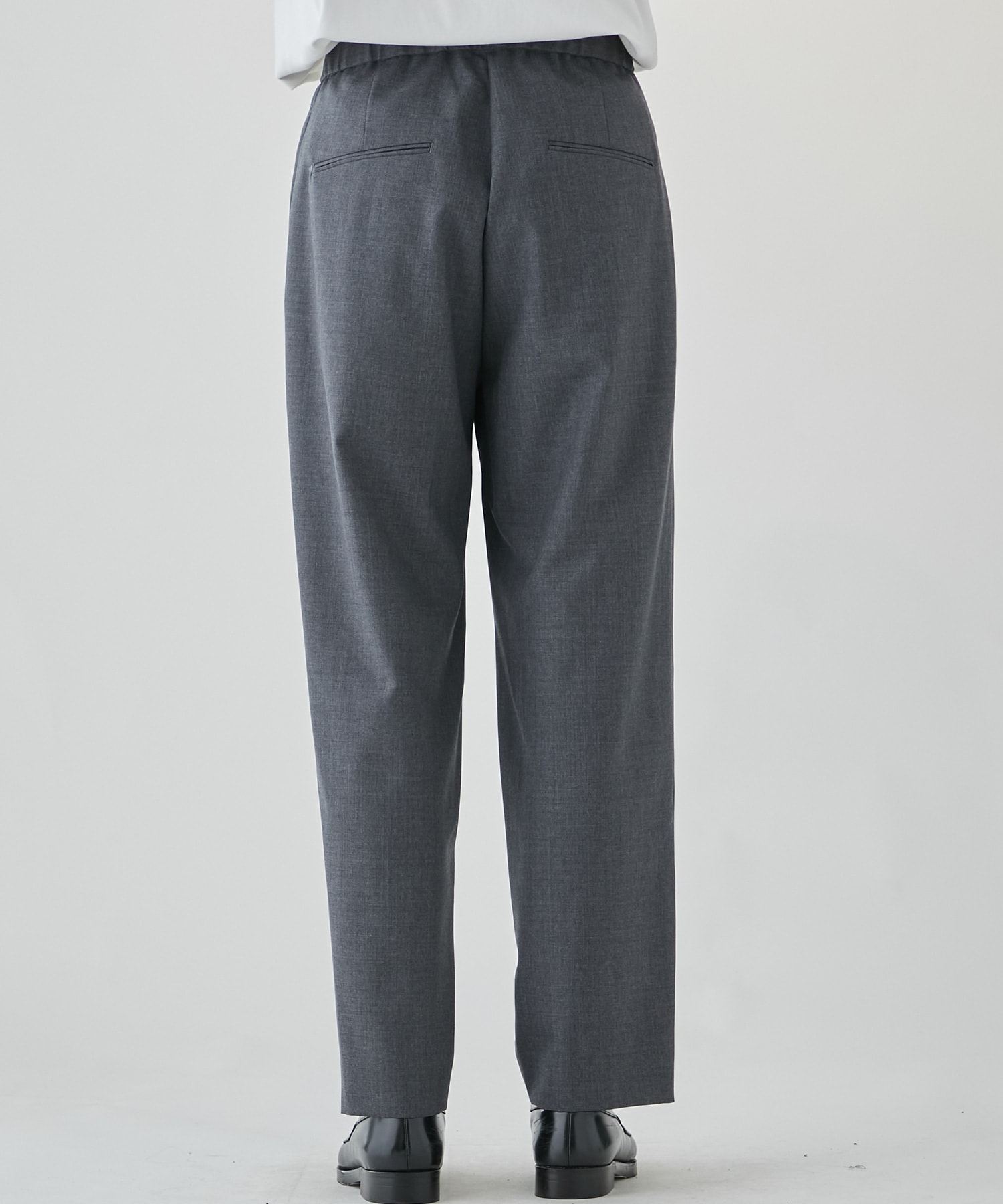 ATON | WOOL TROPICAL TAPERED EASY PANTS