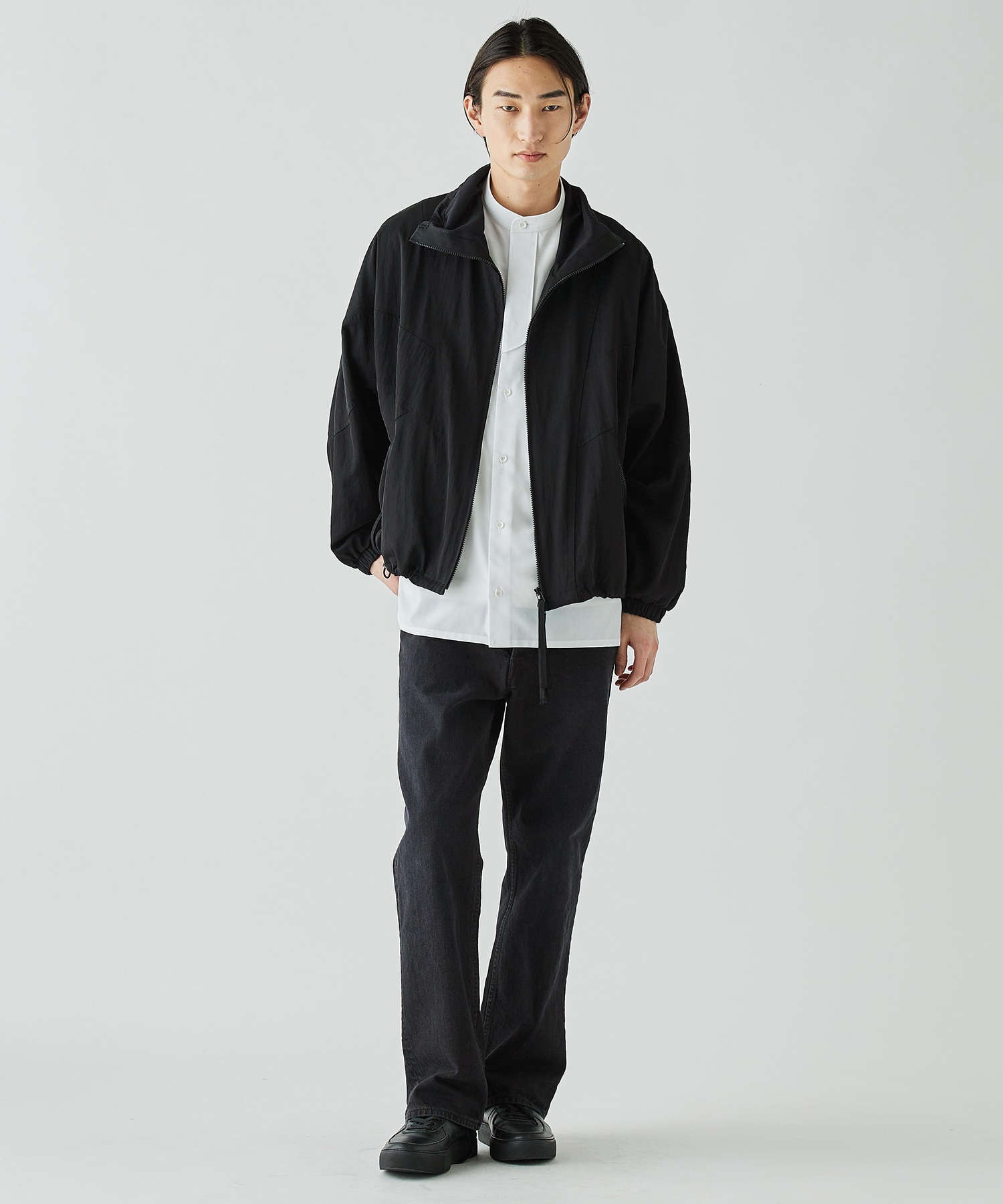 EX.ZIP Stand Collar Blouson