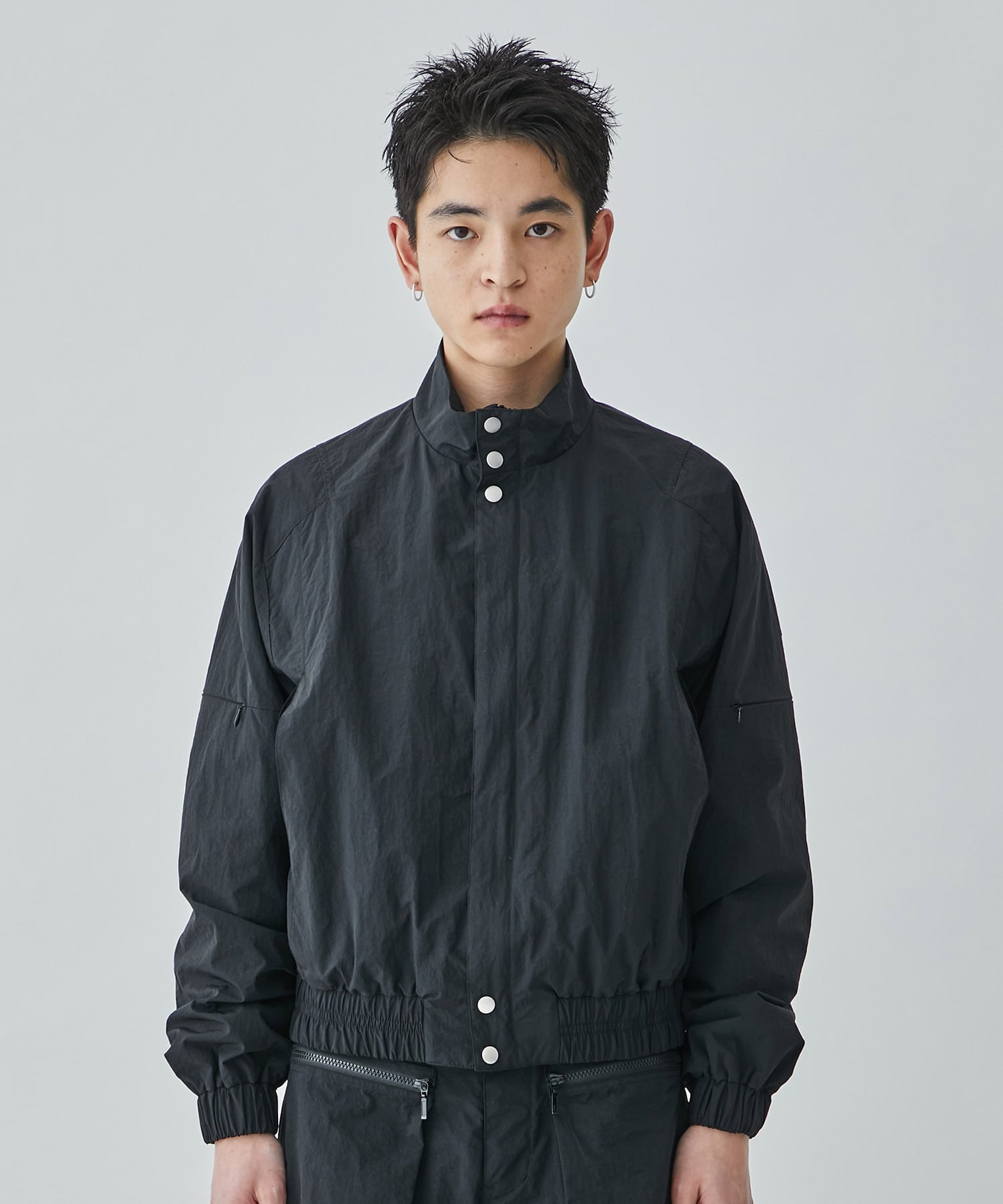 24ss matsufuji stand collar nylon jacket