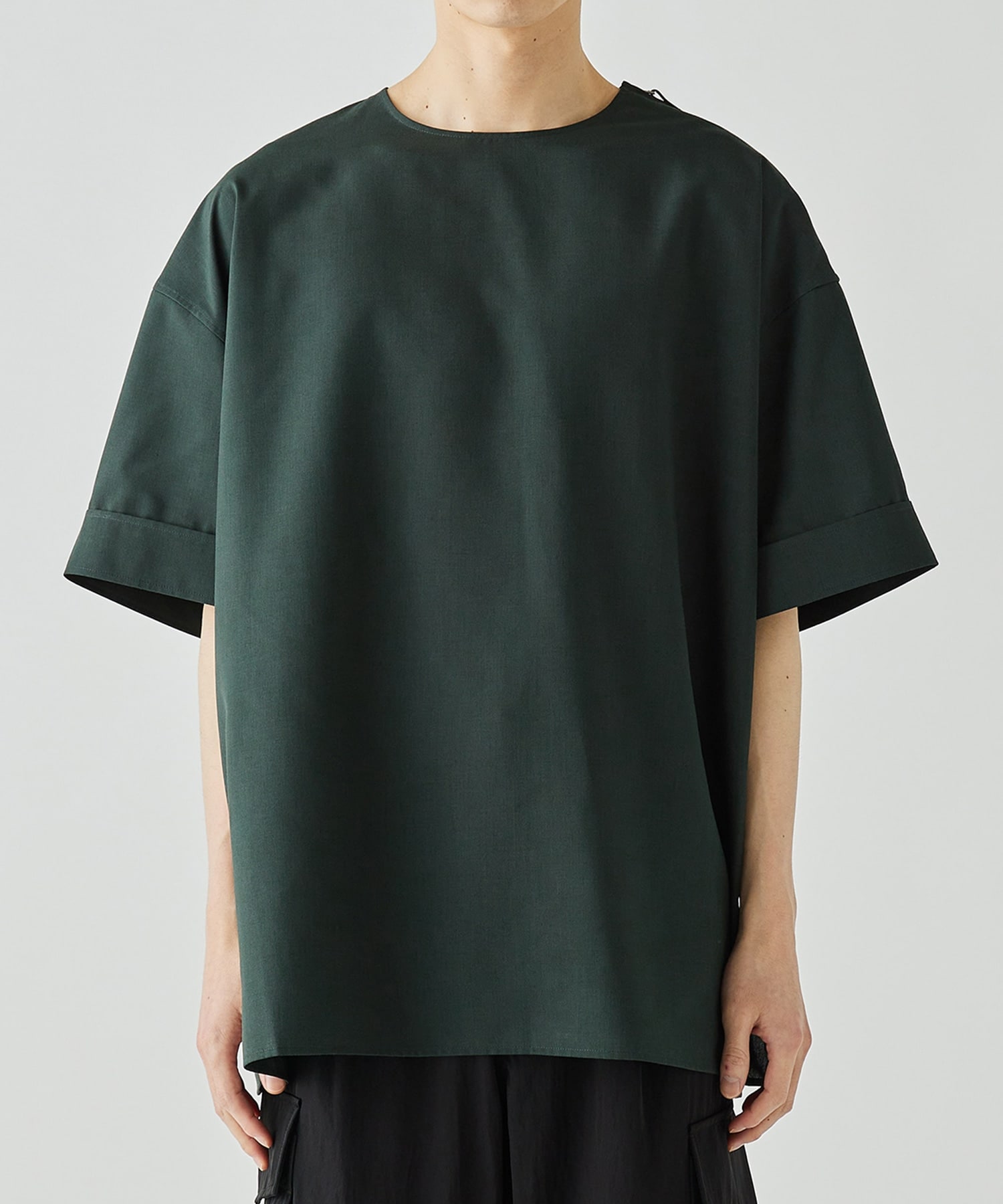 THE SIDE ZIP PULLOVER SHIRT SHORT SLEEVE | UJOH