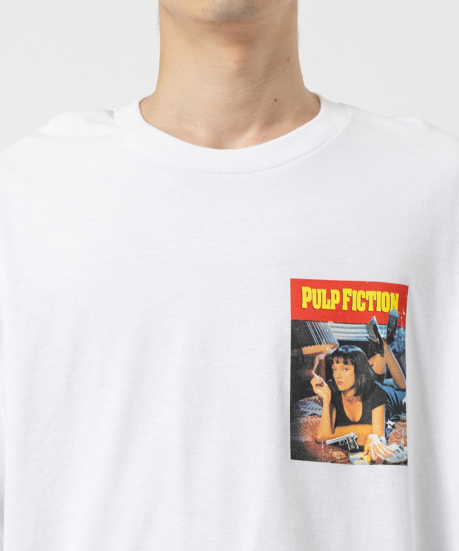 PULP FICTION / CREW NECK LONG SLEEVE T-SHIRT ( TYPE-3 ) WACKO MARIA