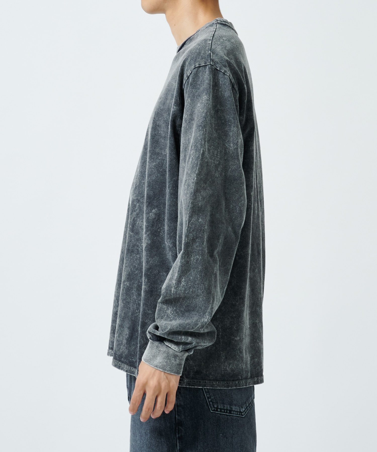 CREW NECK TEE L/S BLEACHED MARKAWARE/marka