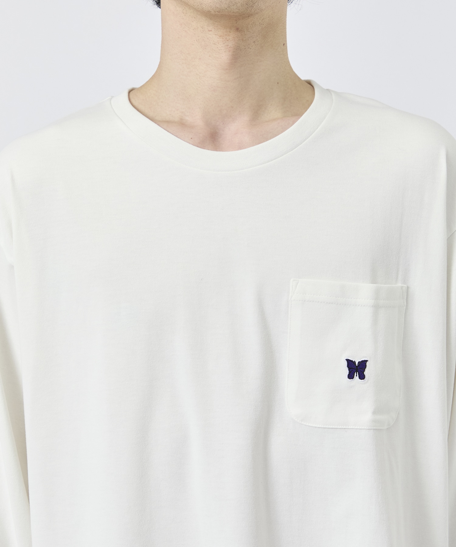 L/S Crew Neck Tee -Poly Jersey- NEEDLES