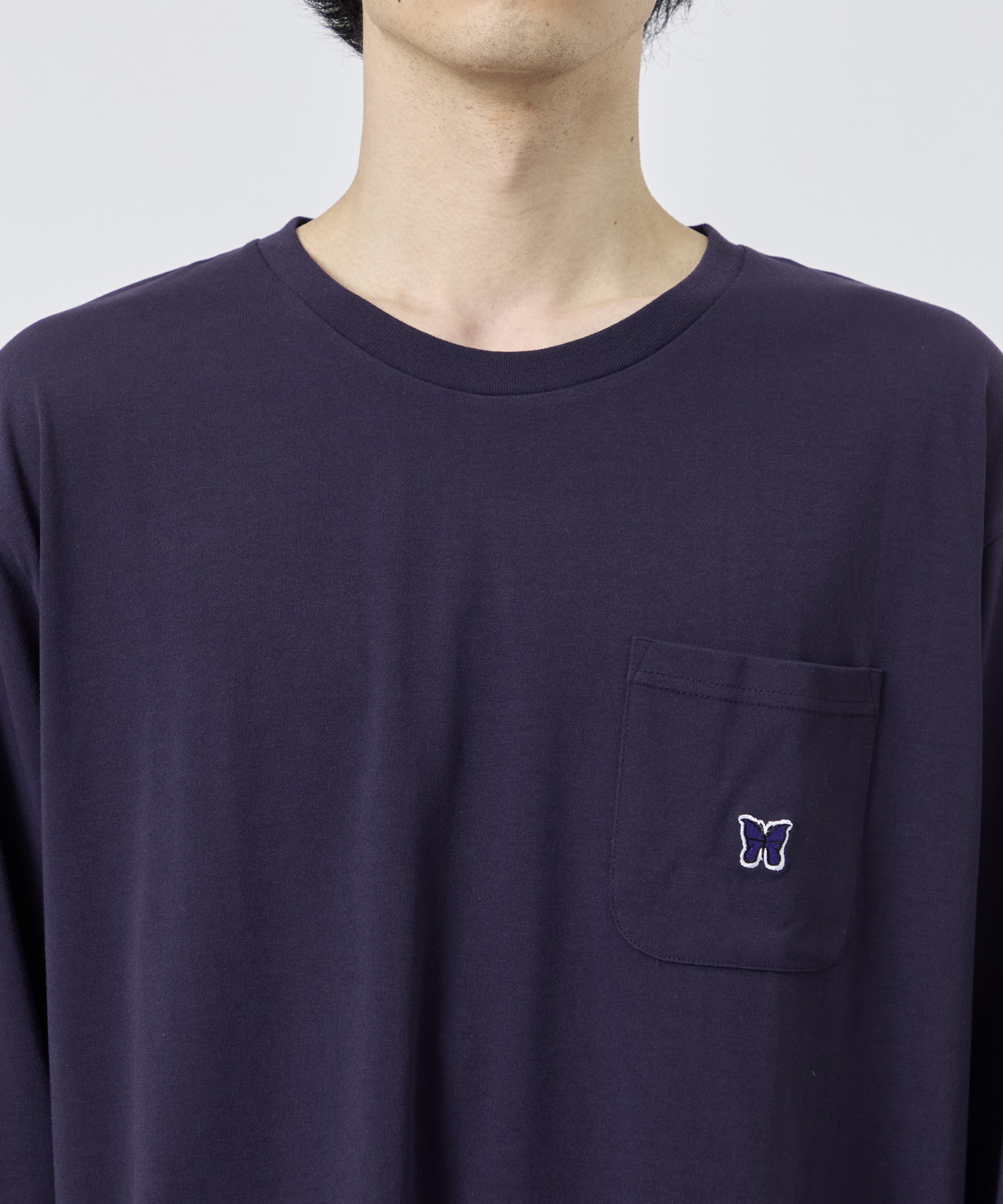 L/S Crew Neck Tee -Poly Jersey- NEEDLES