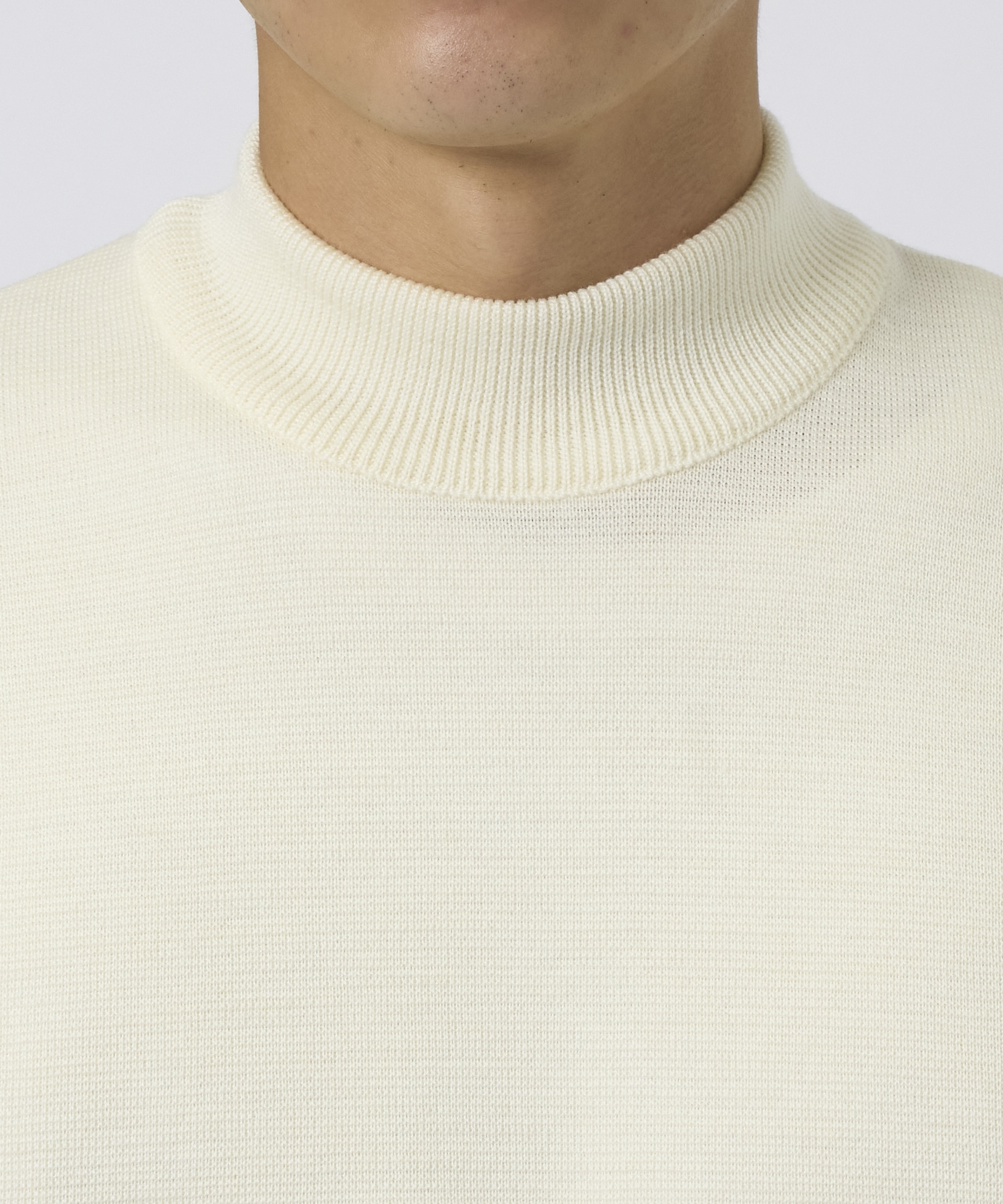 WOOL MILANO RIB MOCK NECK KNIT STUDIOUS