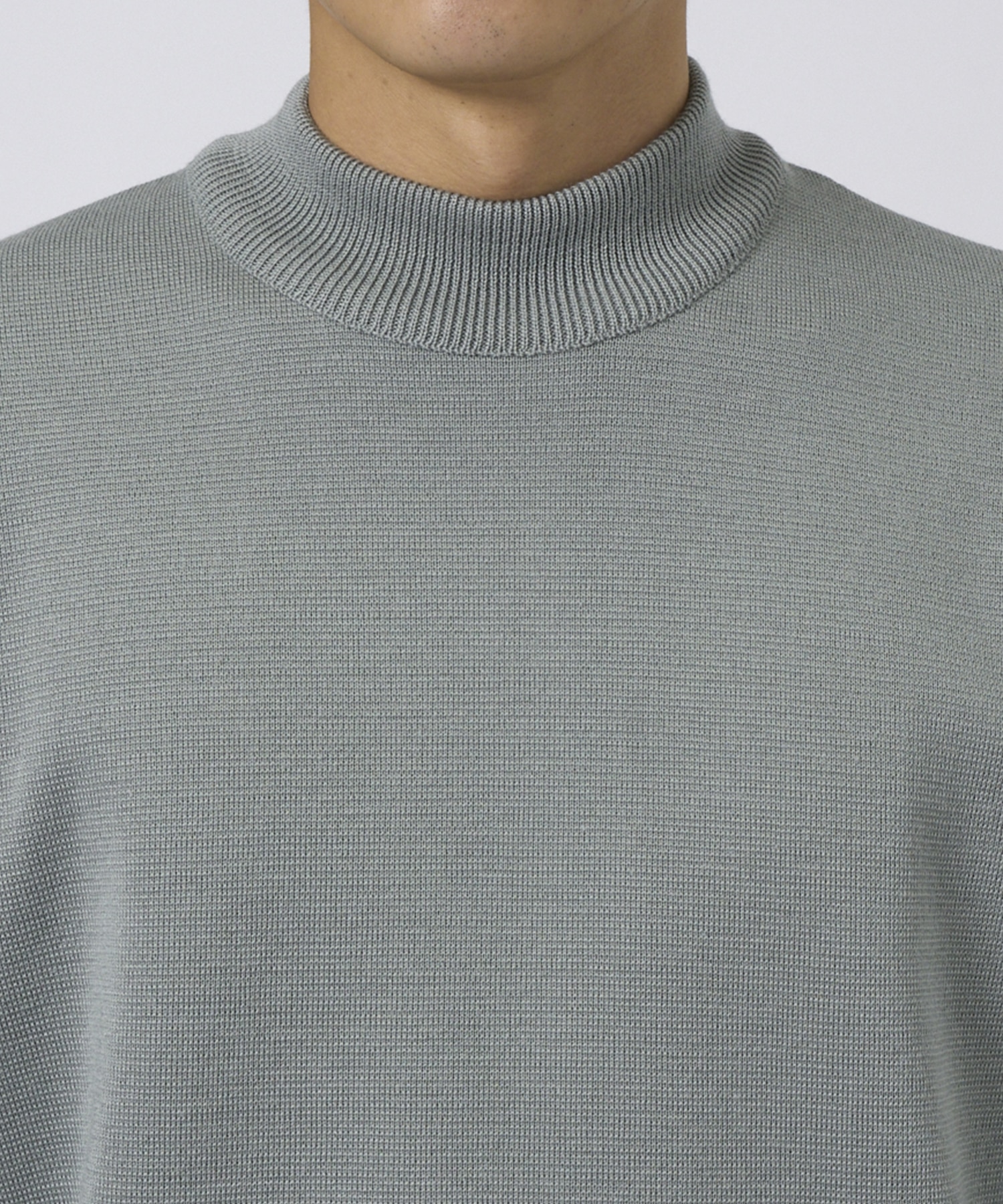 WOOL MILANO RIB MOCK NECK KNIT STUDIOUS