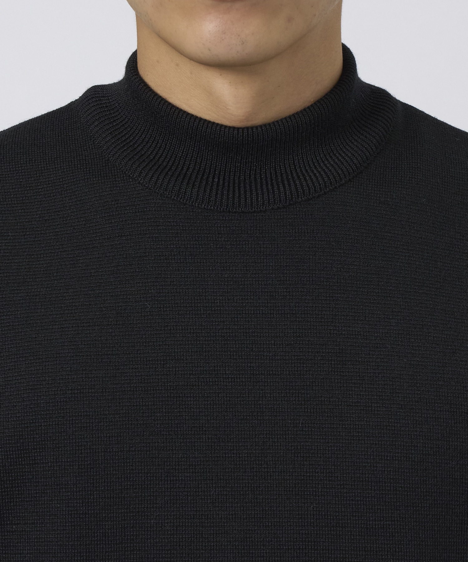 WOOL MILANO RIB MOCK NECK KNIT STUDIOUS