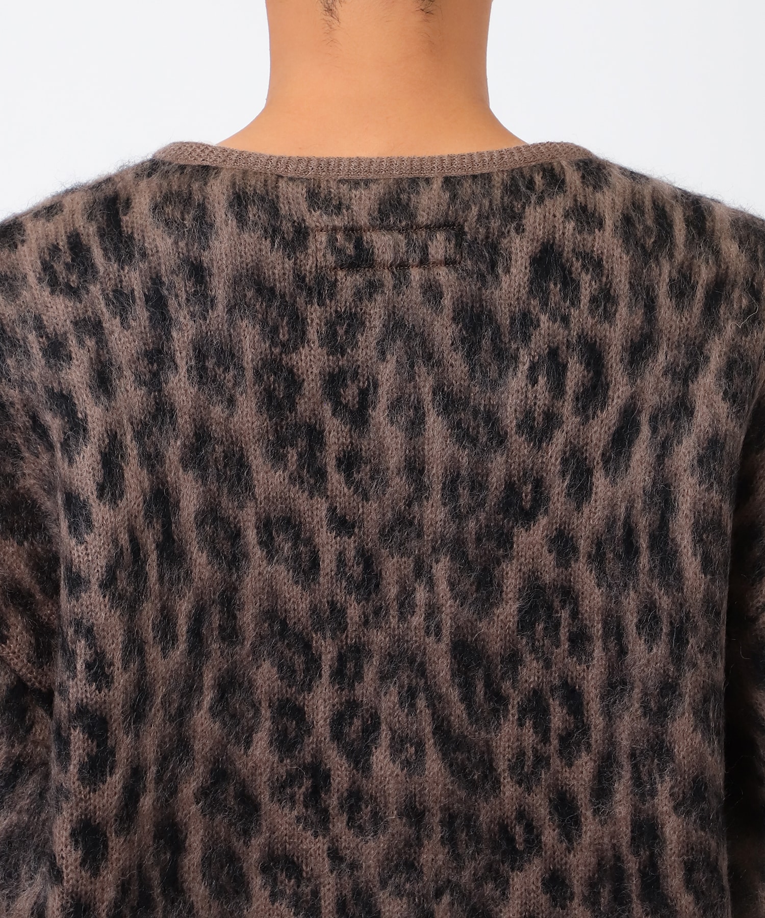 LEOPARD HEAVY MOHAIR CARDIGAN WACKO MARIA