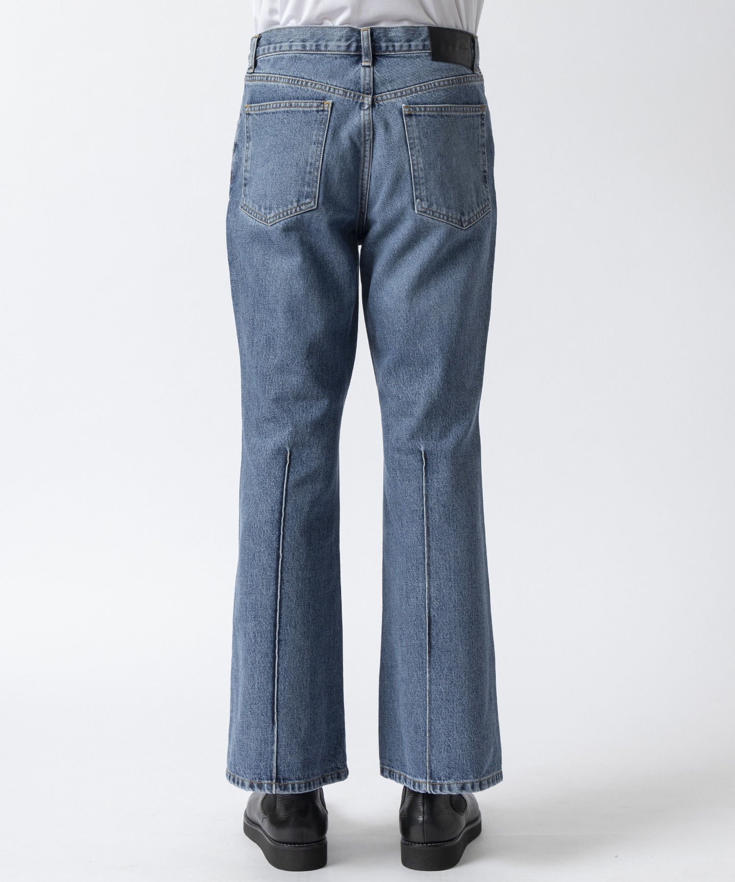 WASHED DENIM FLARED PANTS JOHN LAWRENCE SULLIVAN